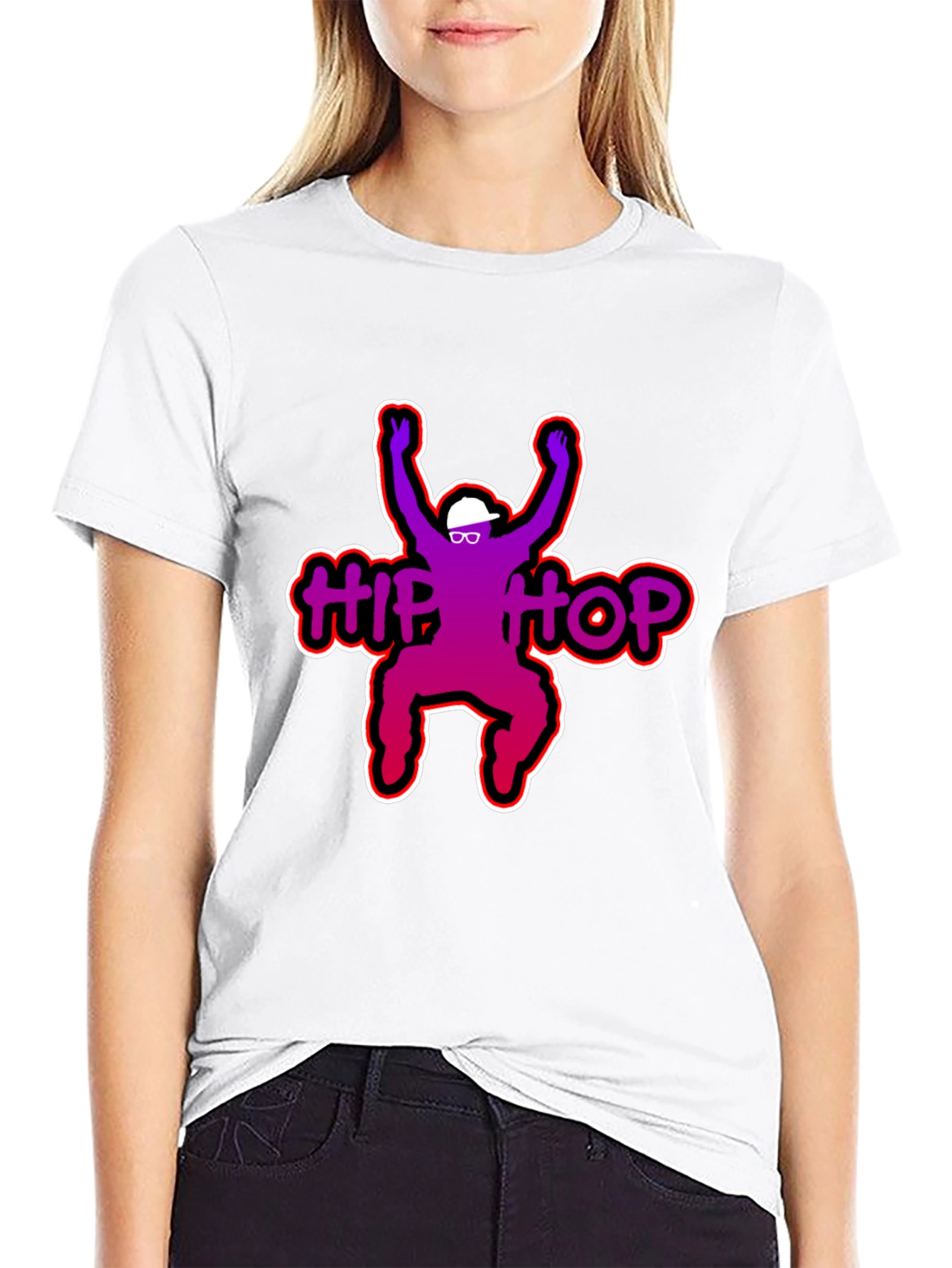 Hip Hop Graphic T-Shirt - Black Cotton Tee