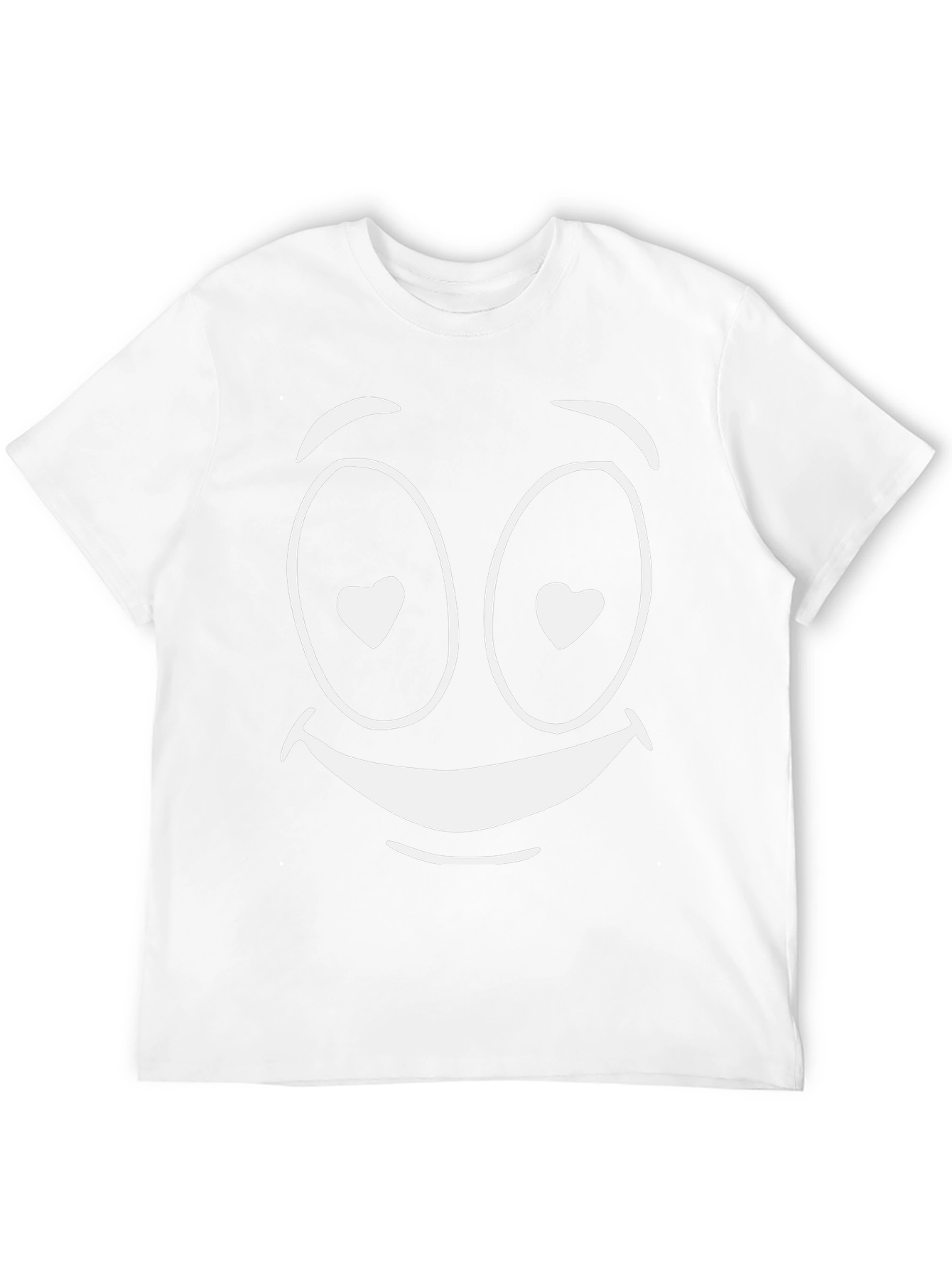 Love Struck Smiley Face T-Shirt - Black