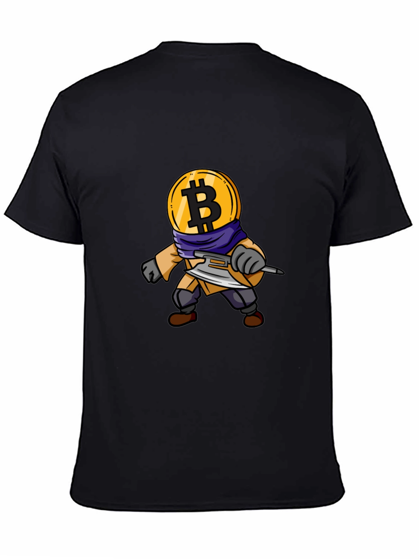 Bitcoin Crypto Warrior Black T-Shirt