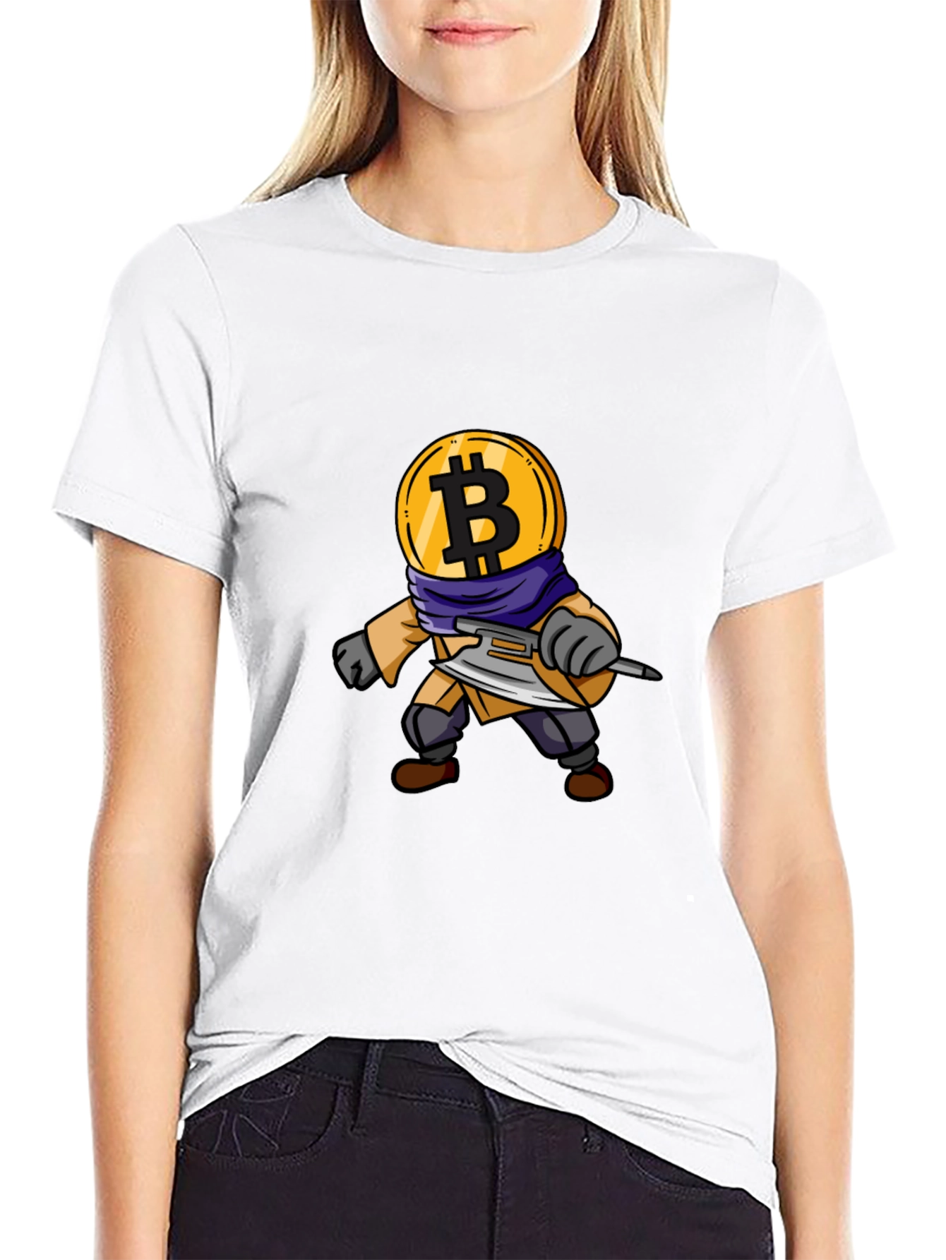Bitcoin Crypto Warrior Black T-Shirt