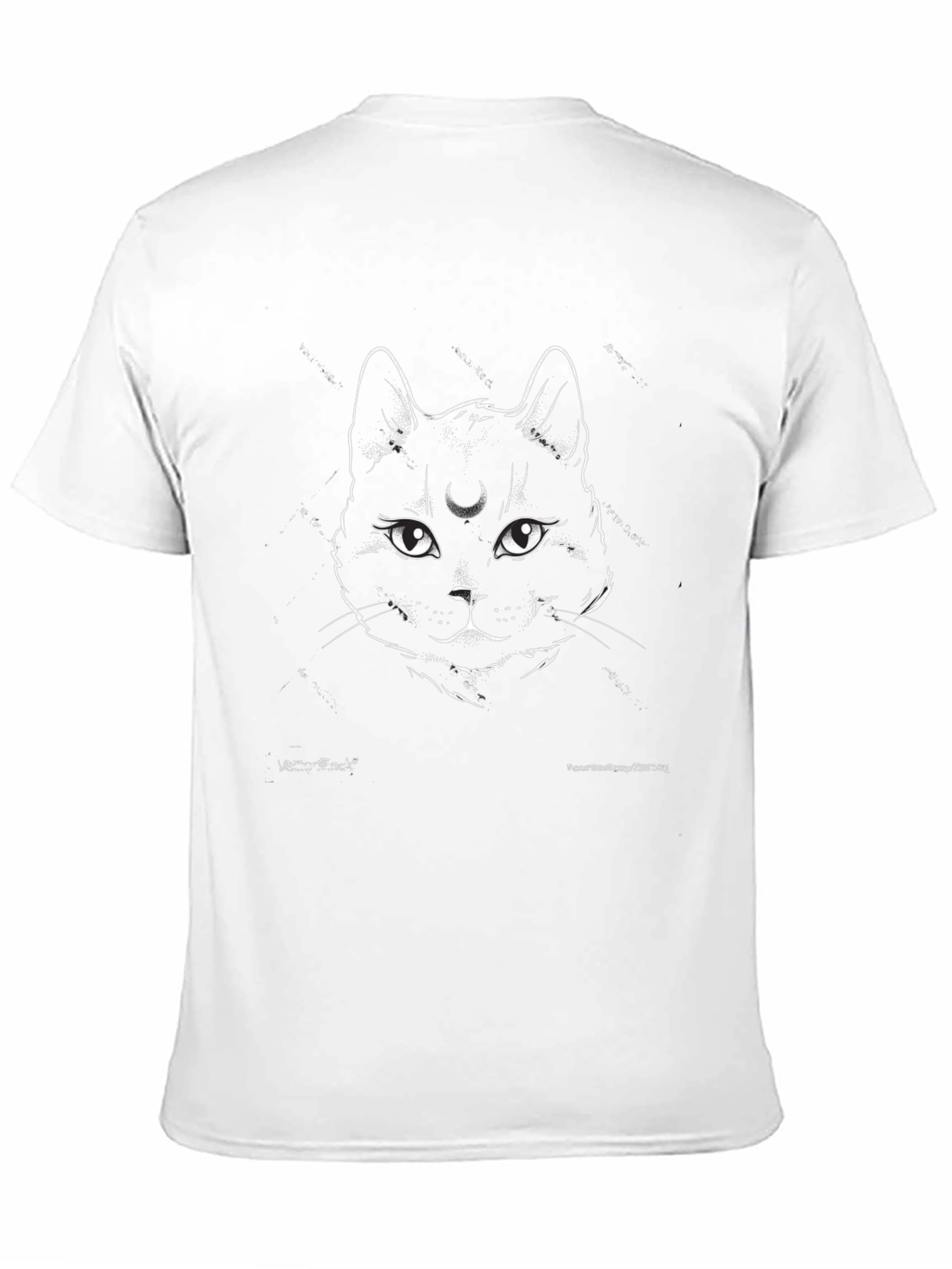 Mystic Cat Graphic Tee - Black Cotton Shirt