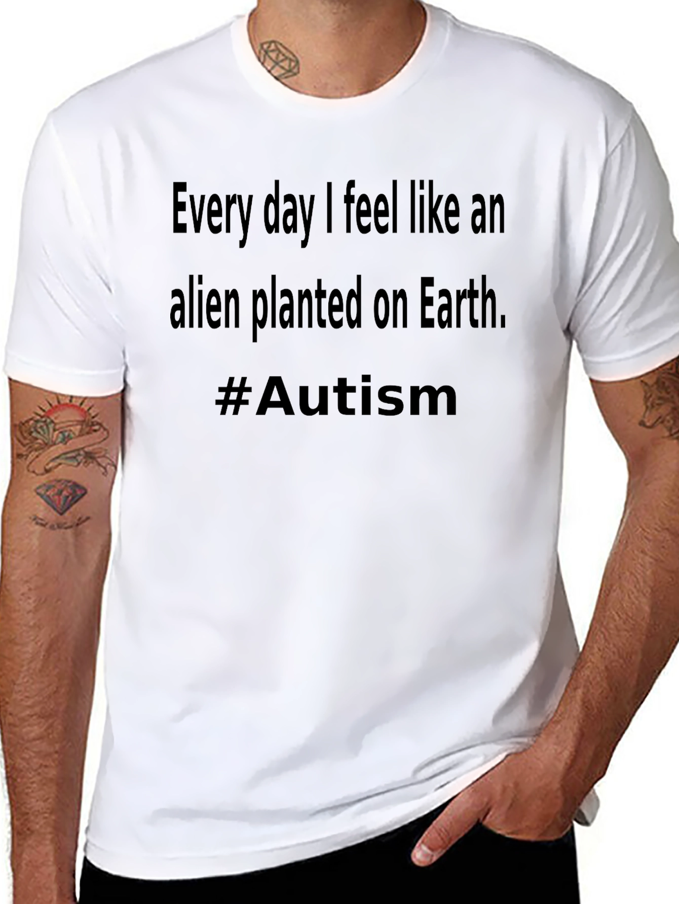 Alien Planted on Earth #Autism T-Shirt