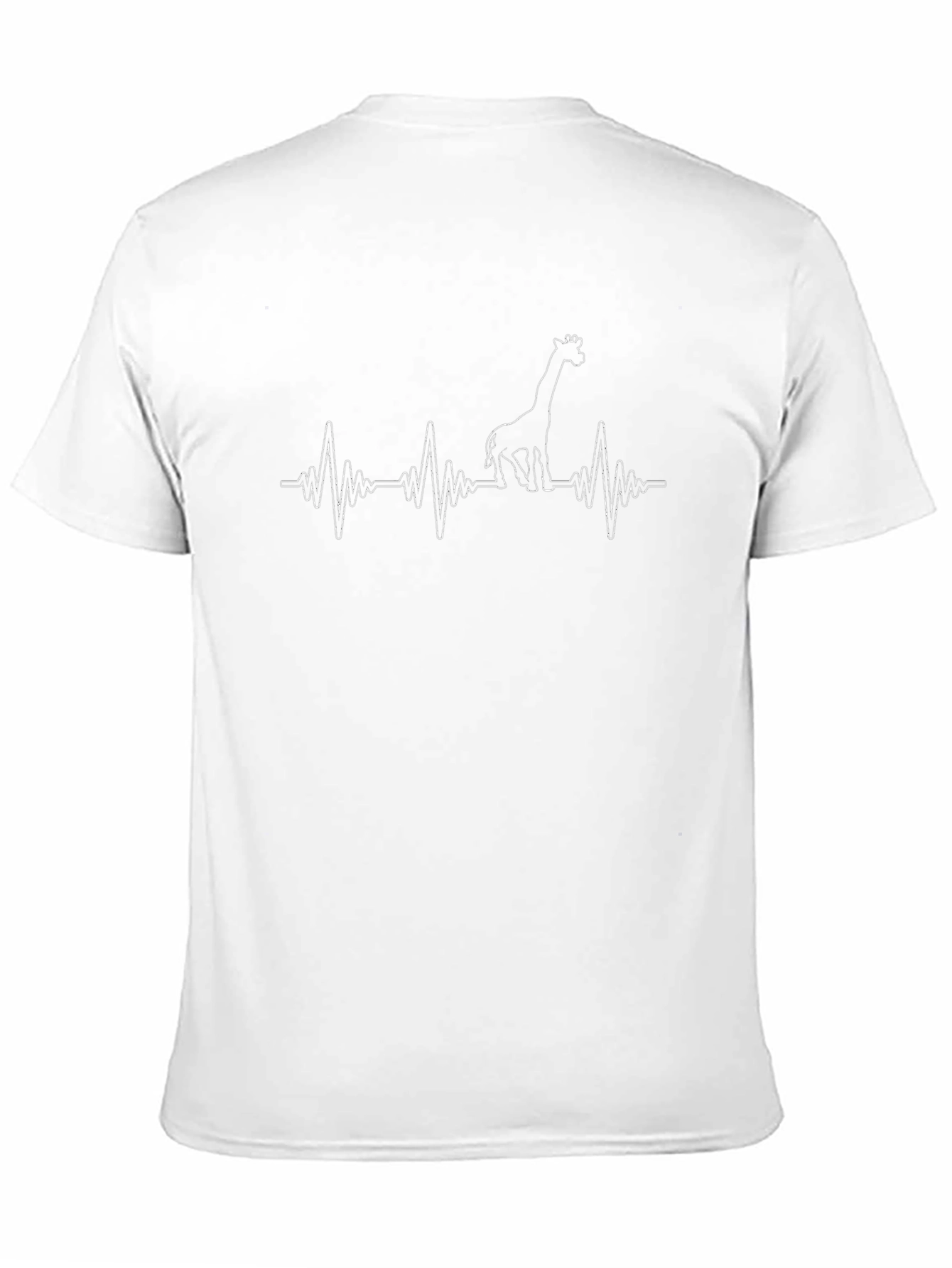 Giraffe Heartbeat Graphic Tee - Mens Black T-Shirt
