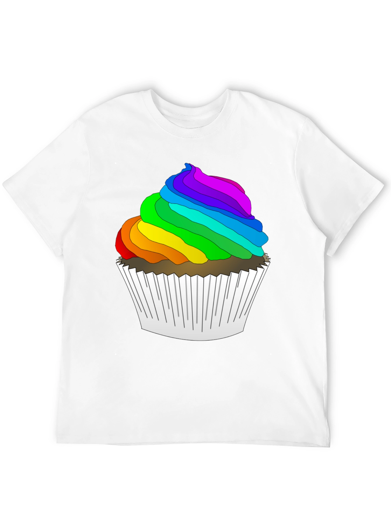 Rainbow Cupcake T-Shirt - Fun & Festive!