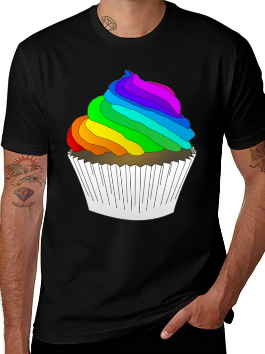 Rainbow Cupcake T-Shirt - Fun & Festive!