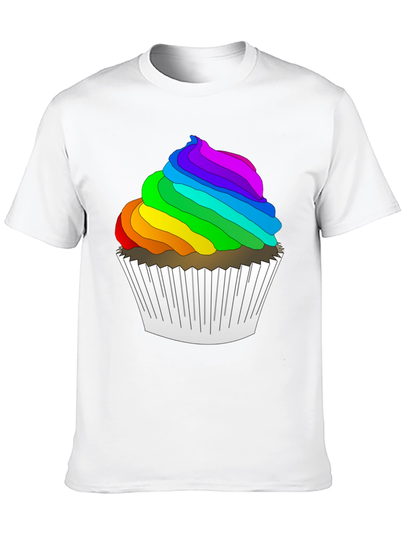 Rainbow Cupcake T-Shirt - Fun & Festive!