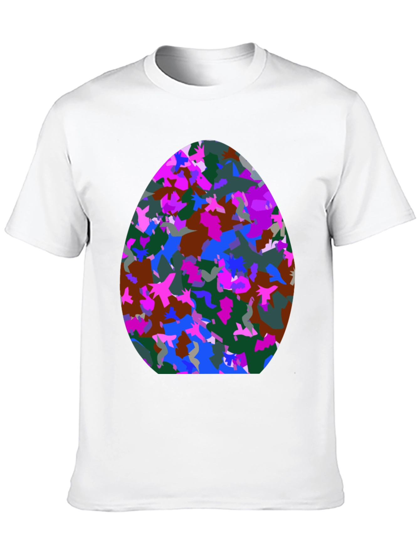 Abstract Egg Pattern Black T-Shirt