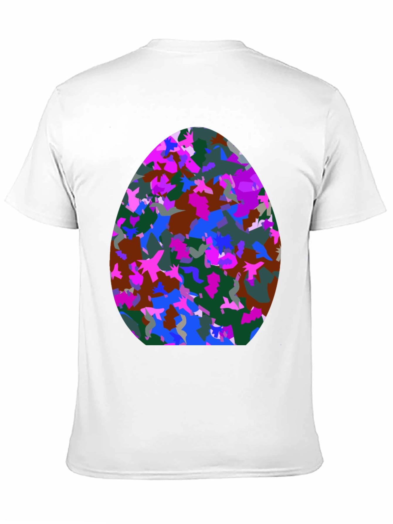 Abstract Egg Pattern Black T-Shirt