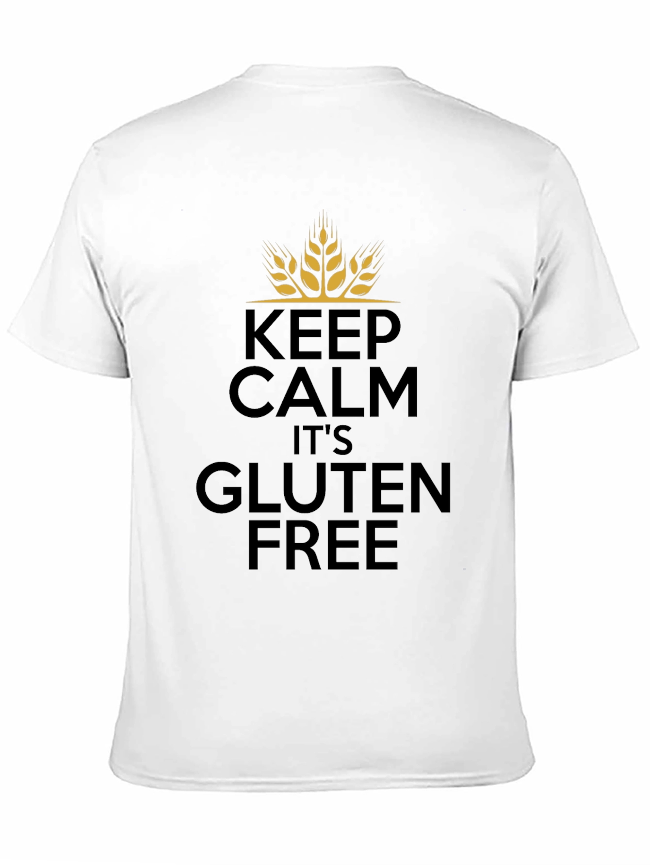 Keep Calm Its Gluten Free Black T-Shirt