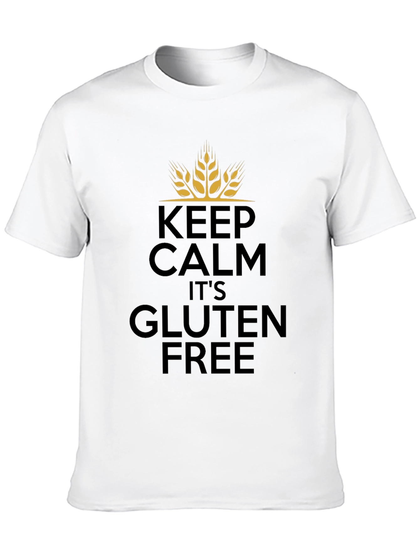Keep Calm Its Gluten Free Black T-Shirt