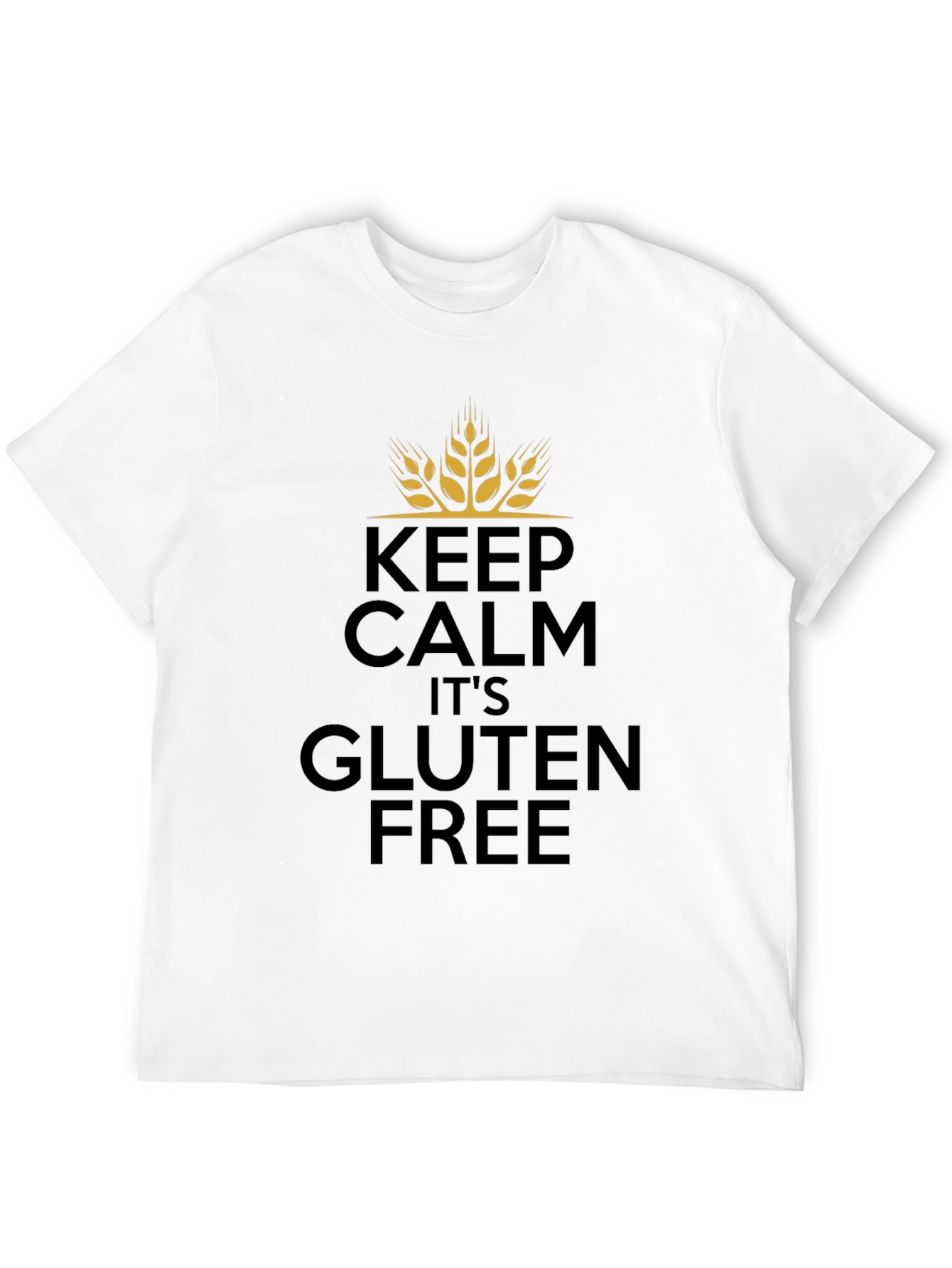 Keep Calm Its Gluten Free Black T-Shirt