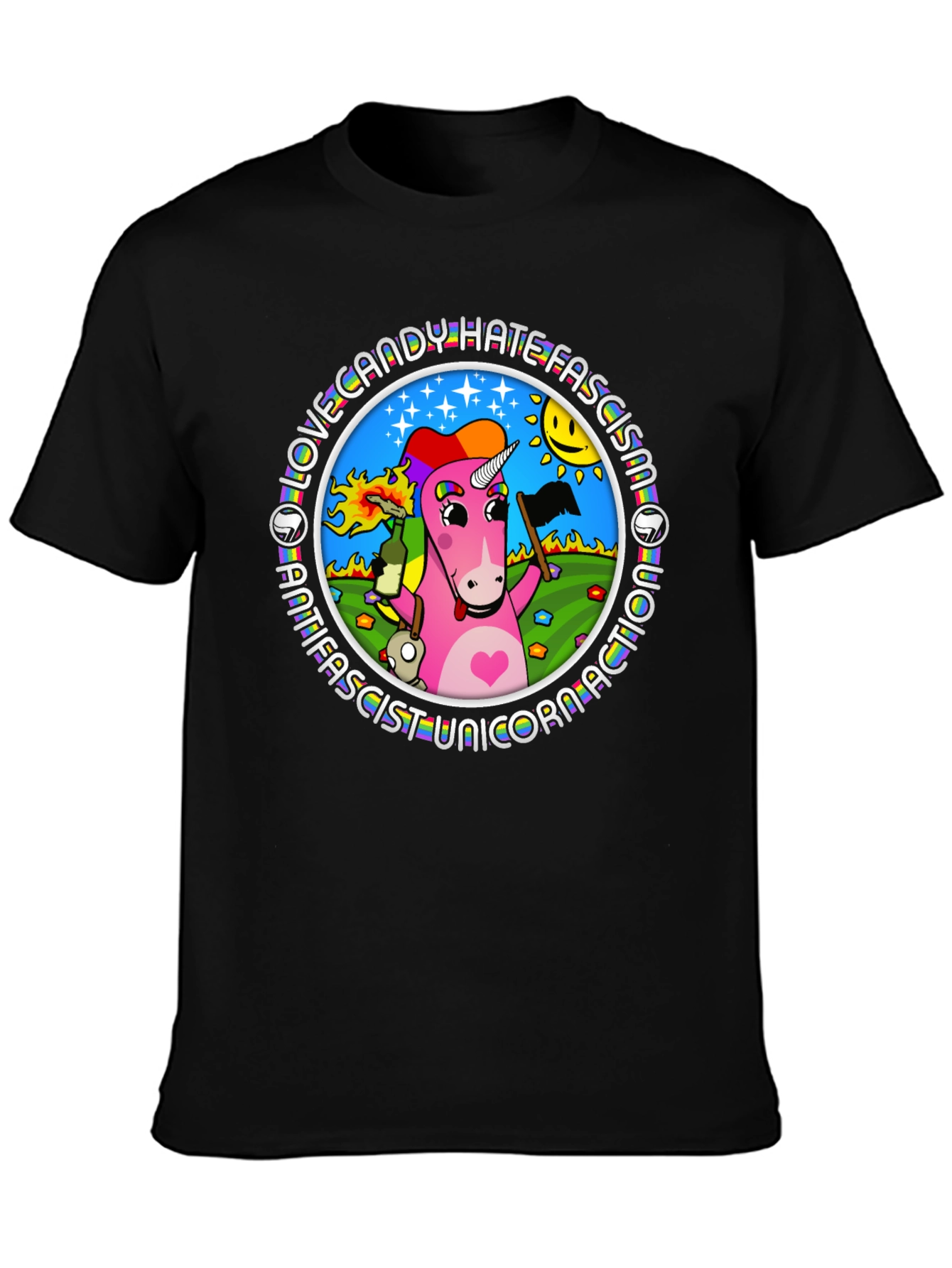 Antifascist Unicorn T-Shirt - Love Candy