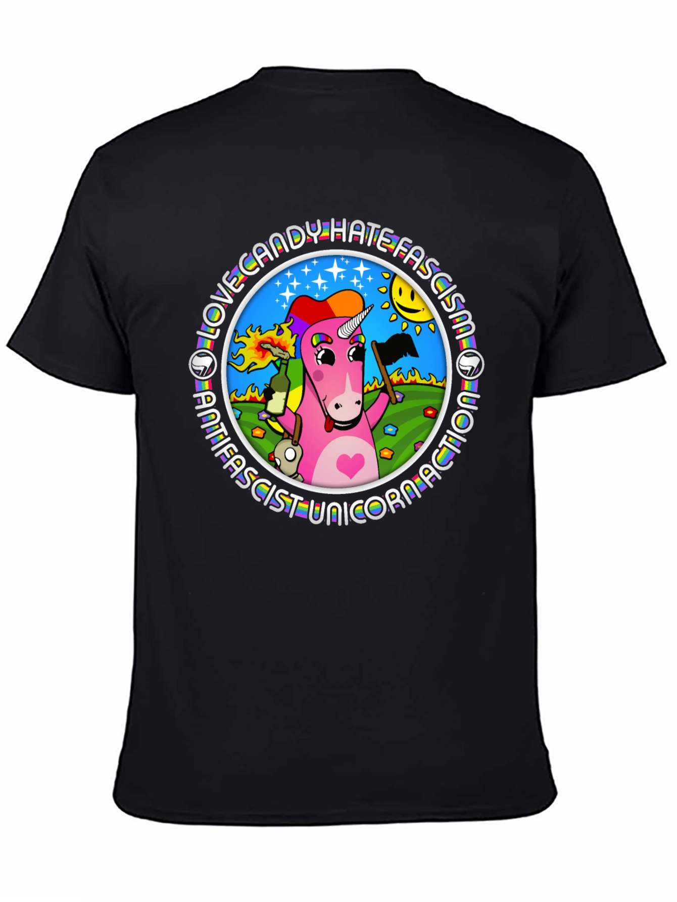 Antifascist Unicorn T-Shirt - Love Candy