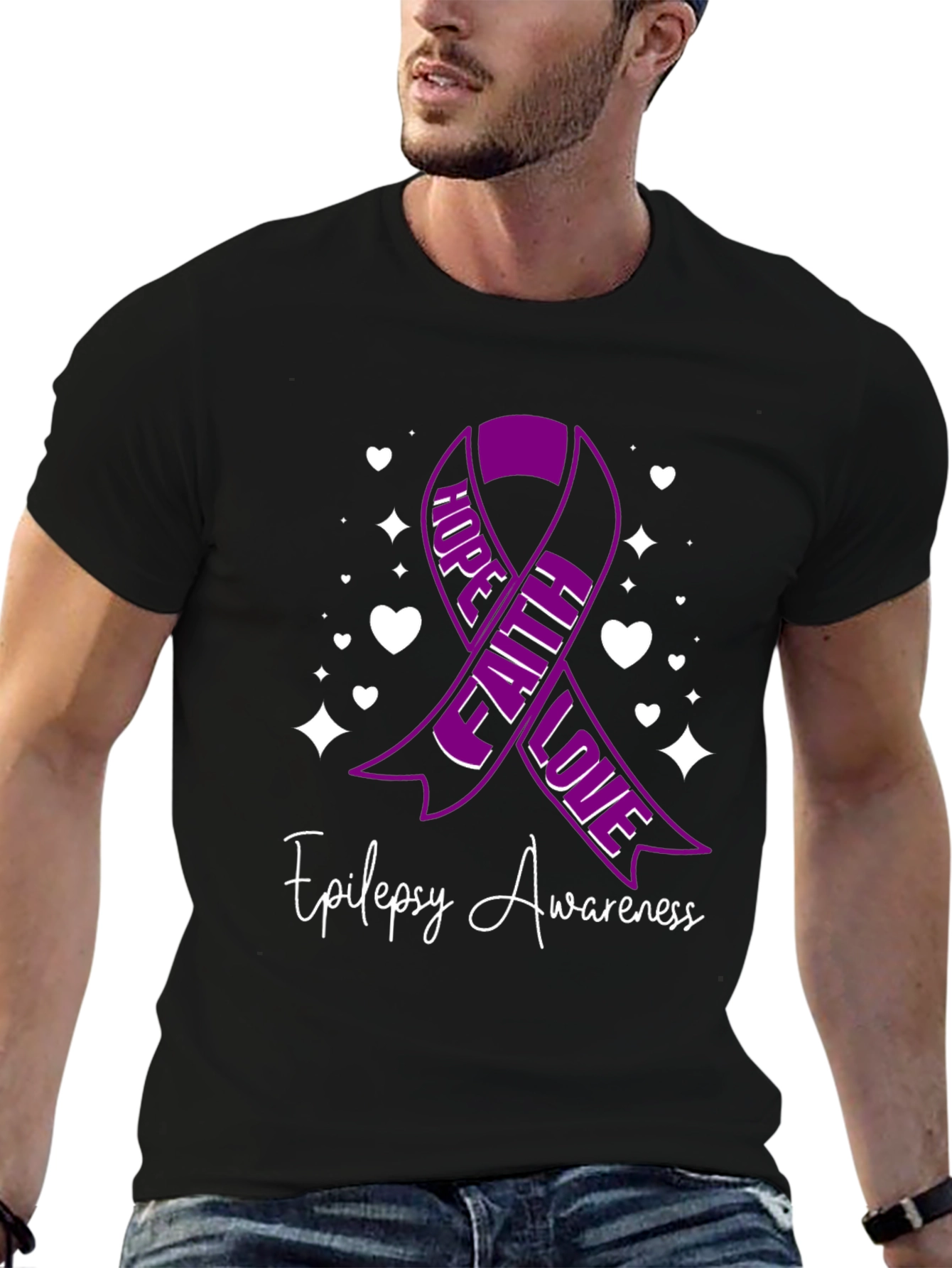Epilepsy Awareness Ribbon Graphic Tee