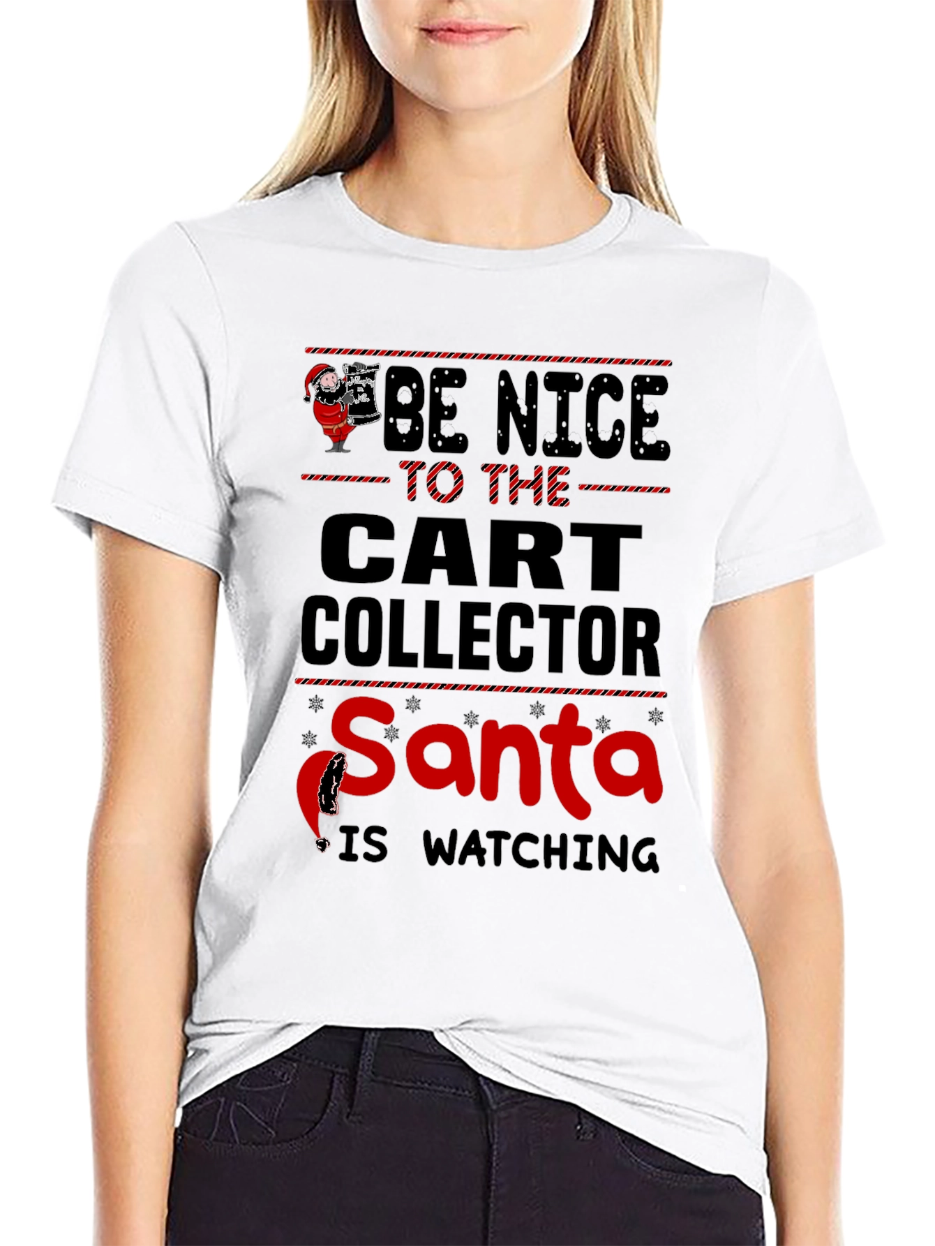Be Nice to Cart Collector Santa T-Shirt