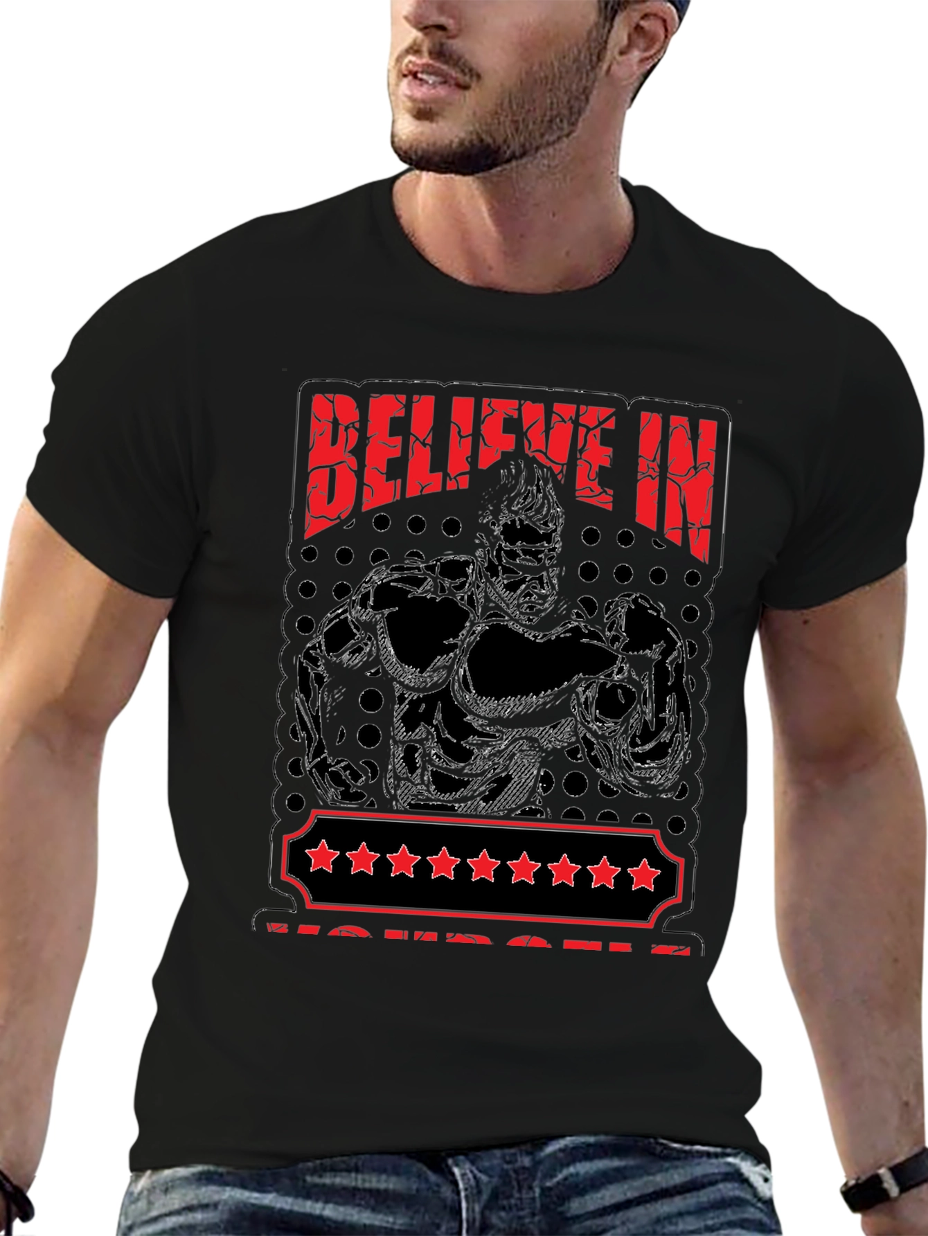 Believe in Yourself Graphic Tee - Black