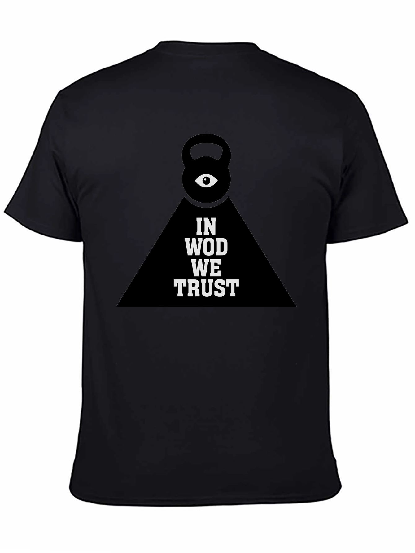 In WOD We Trust Black T-Shirt Kettlebell Gym Tee