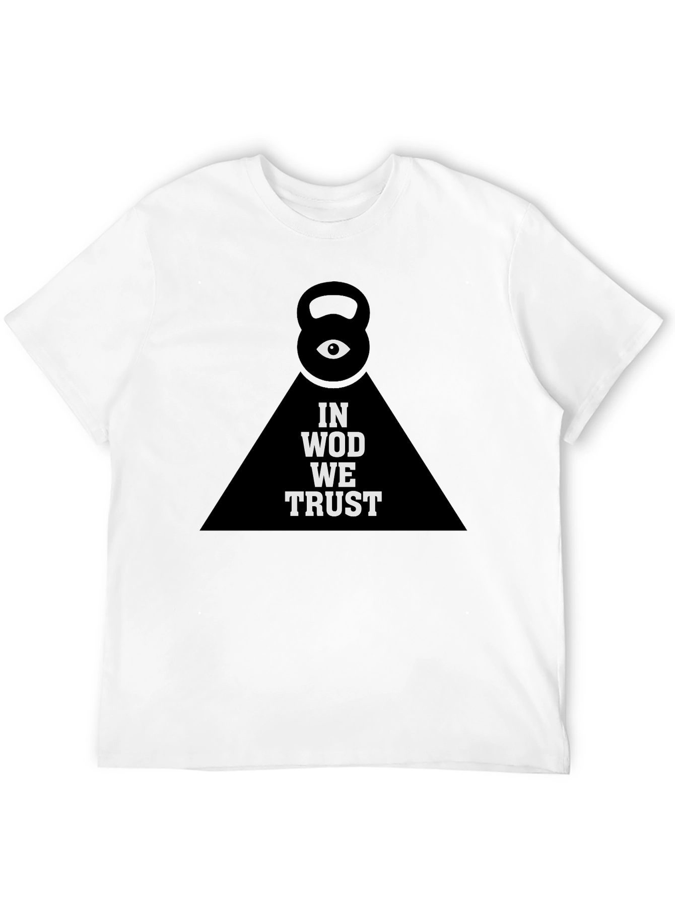 In WOD We Trust Black T-Shirt Kettlebell Gym Tee