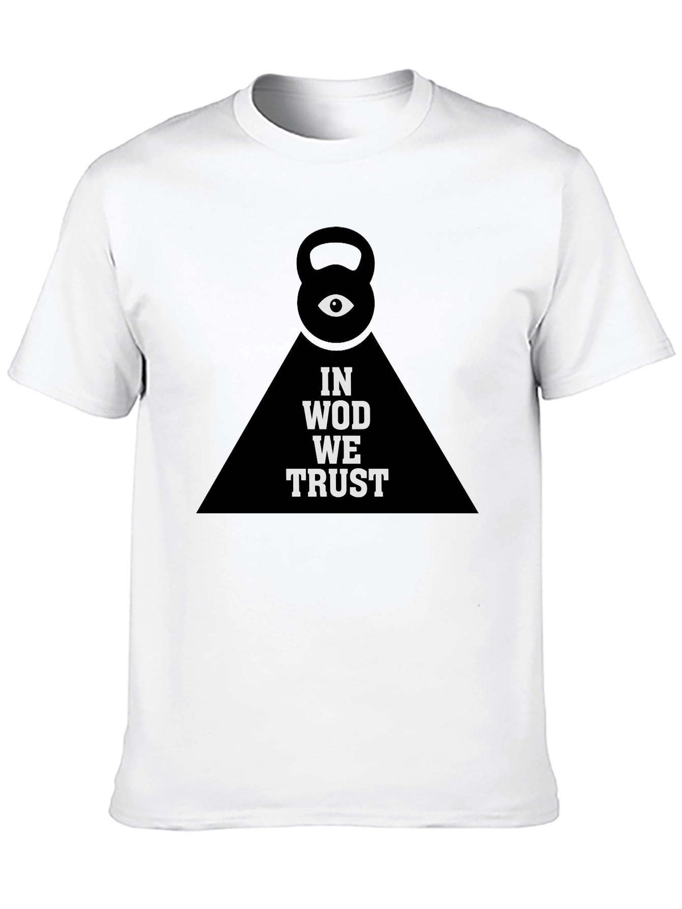 In WOD We Trust Black T-Shirt Kettlebell Gym Tee