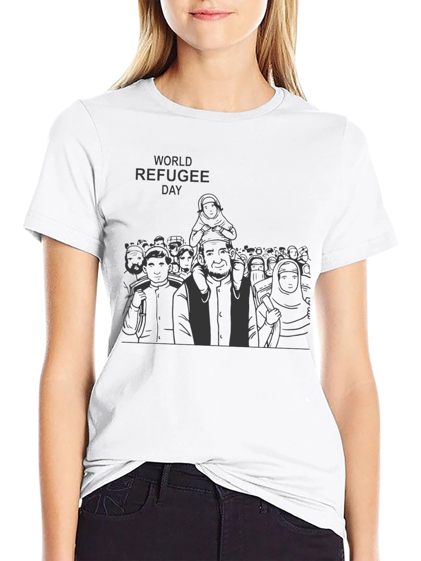 World Refugee Day T-Shirt - Black