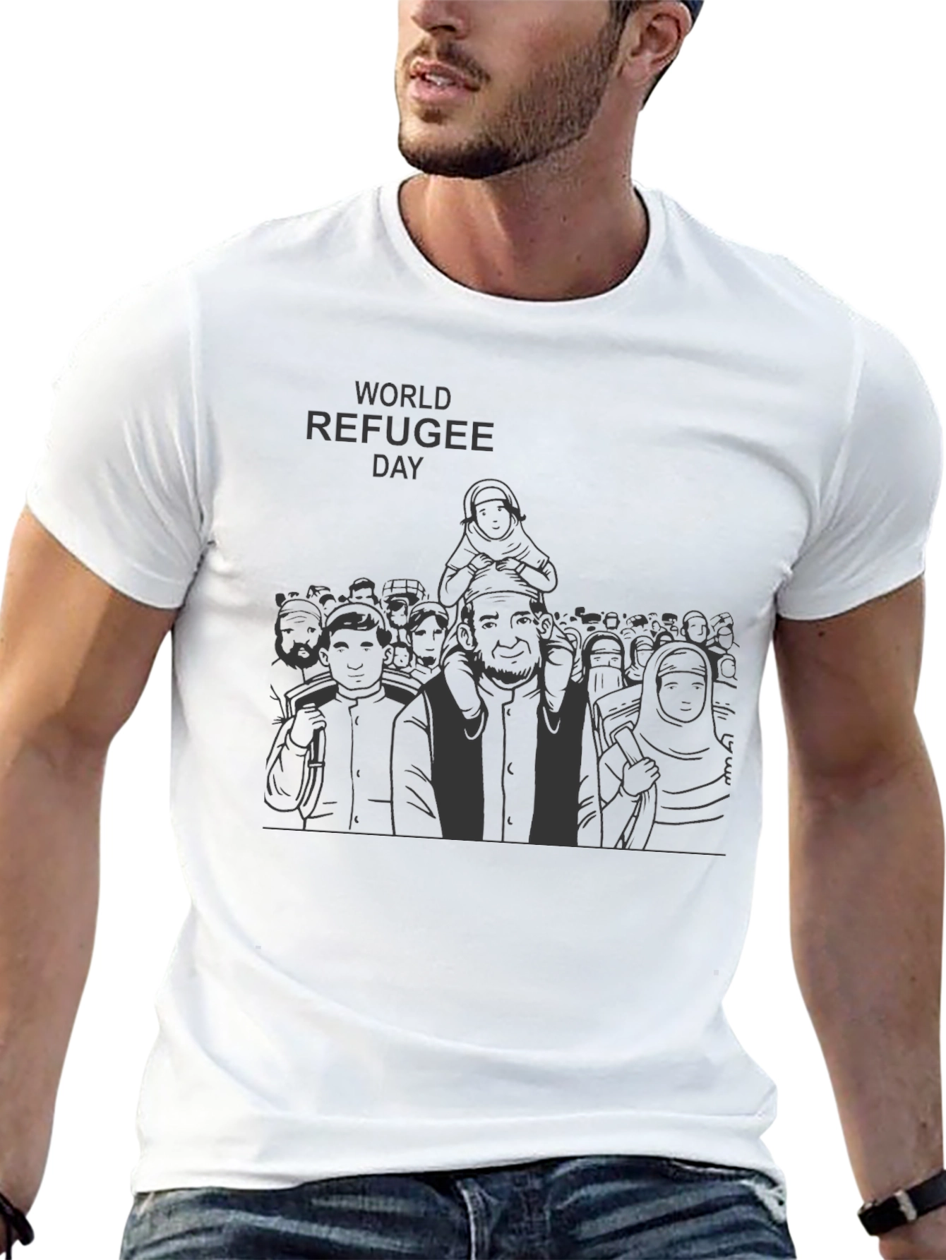 World Refugee Day T-Shirt - Black