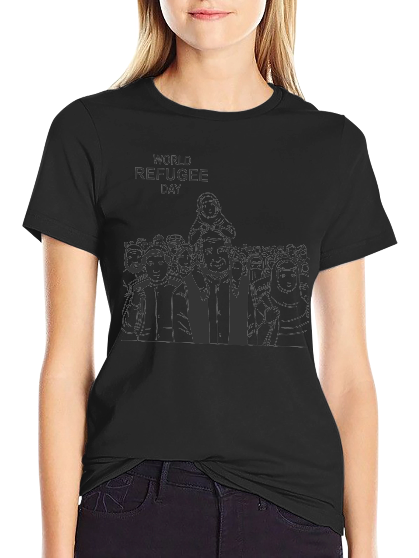 World Refugee Day T-Shirt - Black