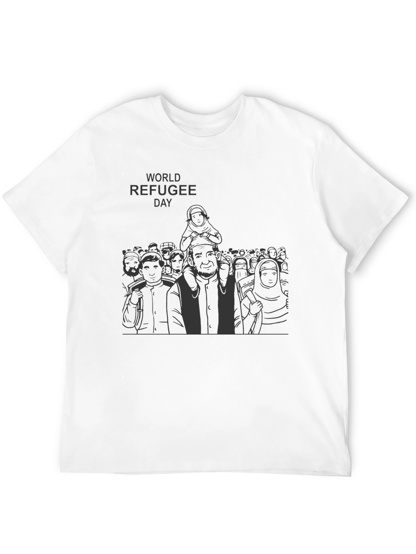 World Refugee Day T-Shirt - Black