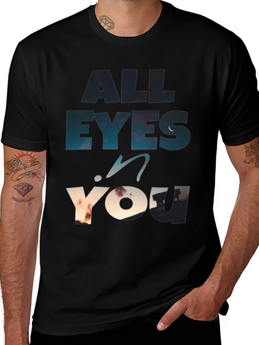 All Eyes On You Graphic Tee - Black