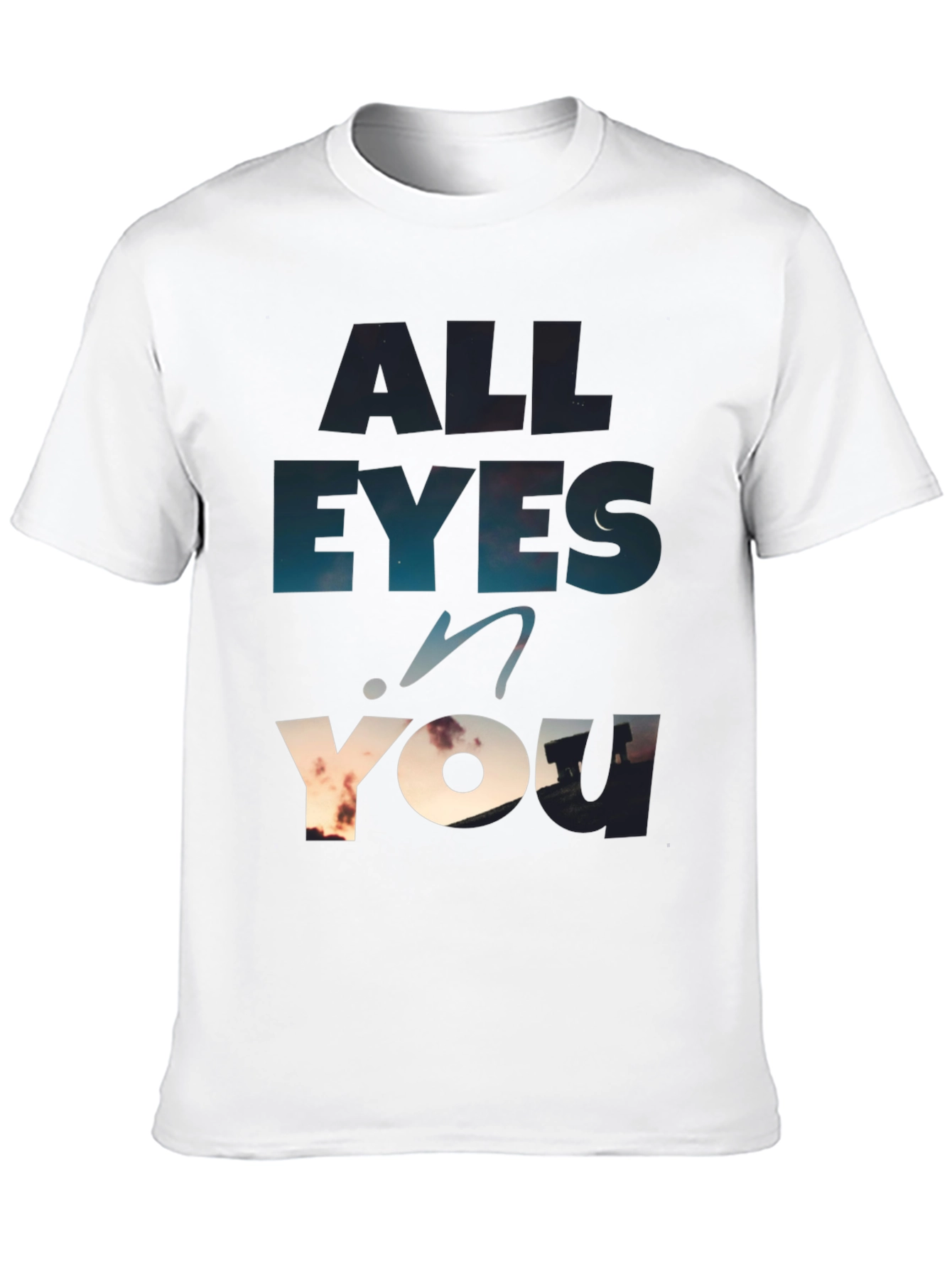 All Eyes On You Graphic Tee - Black