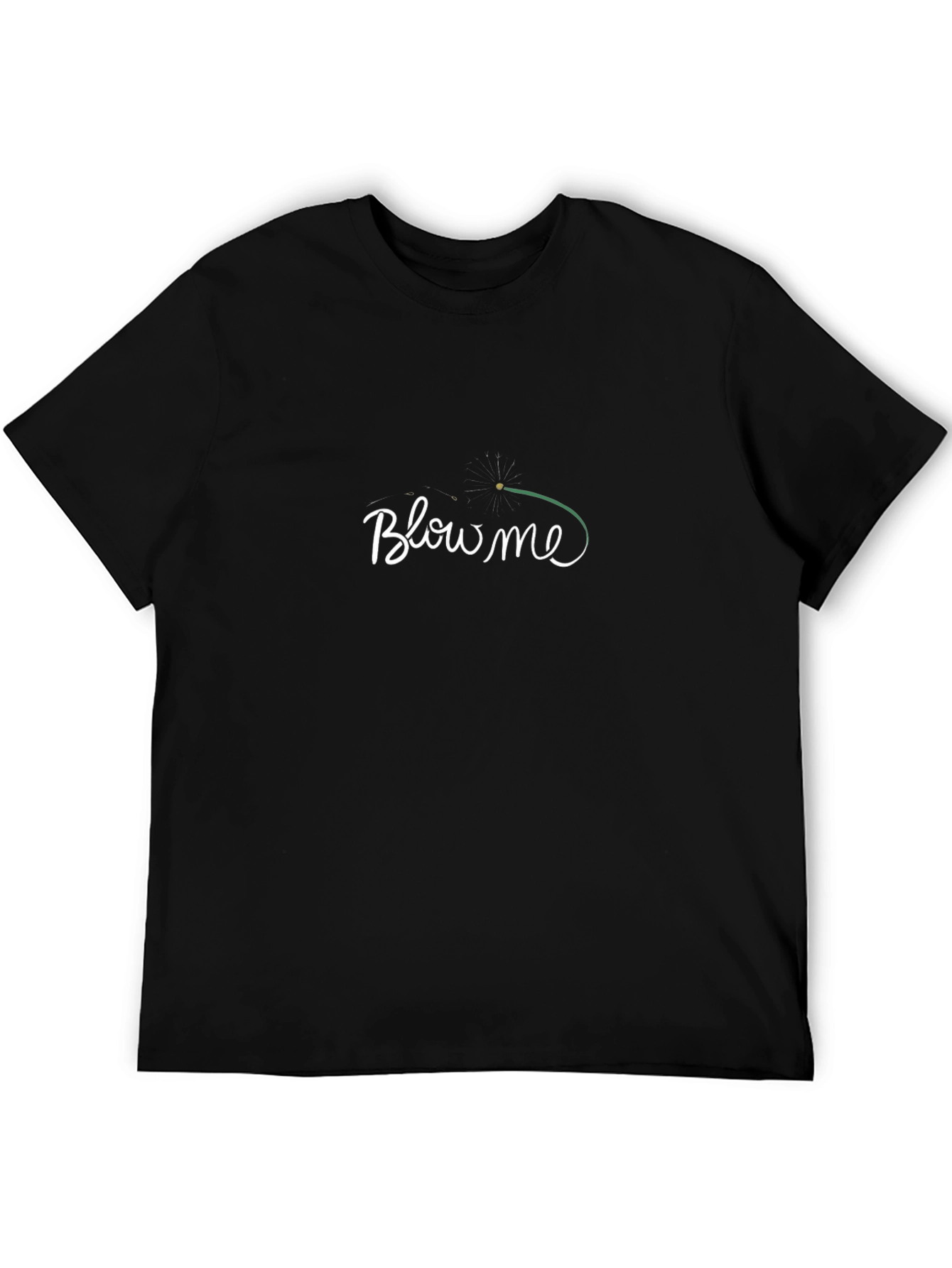 Blow Me Dandelion Graphic T-Shirt - Black