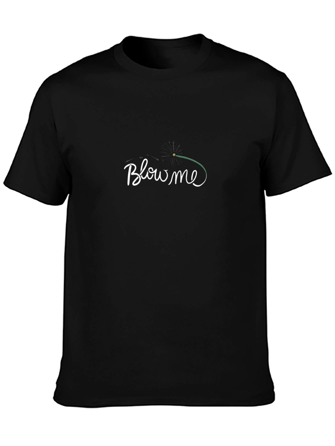 Blow Me Dandelion Graphic T-Shirt - Black
