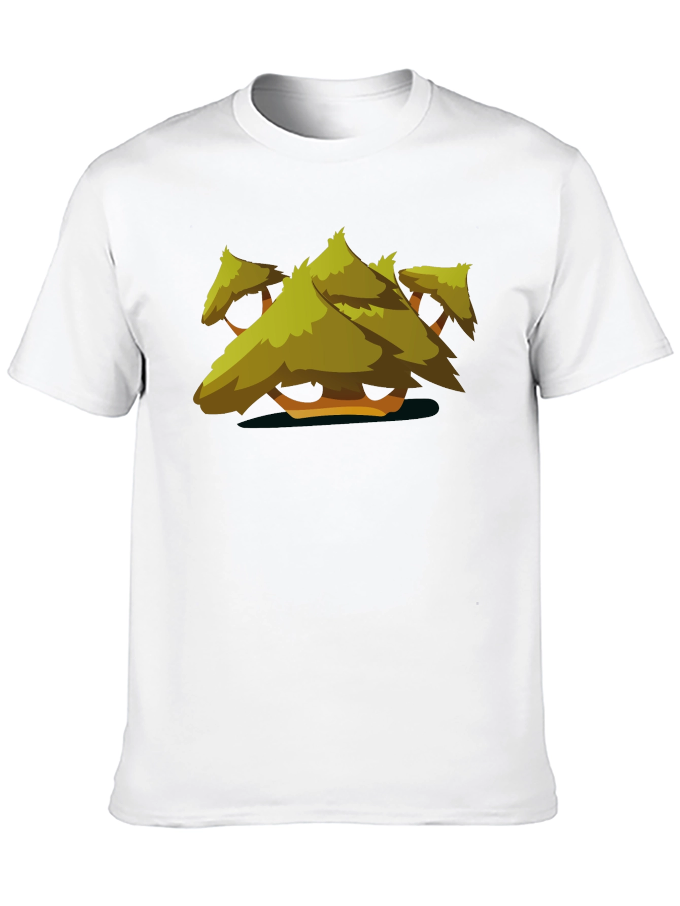 Stylized Tree Graphic Black T-Shirt