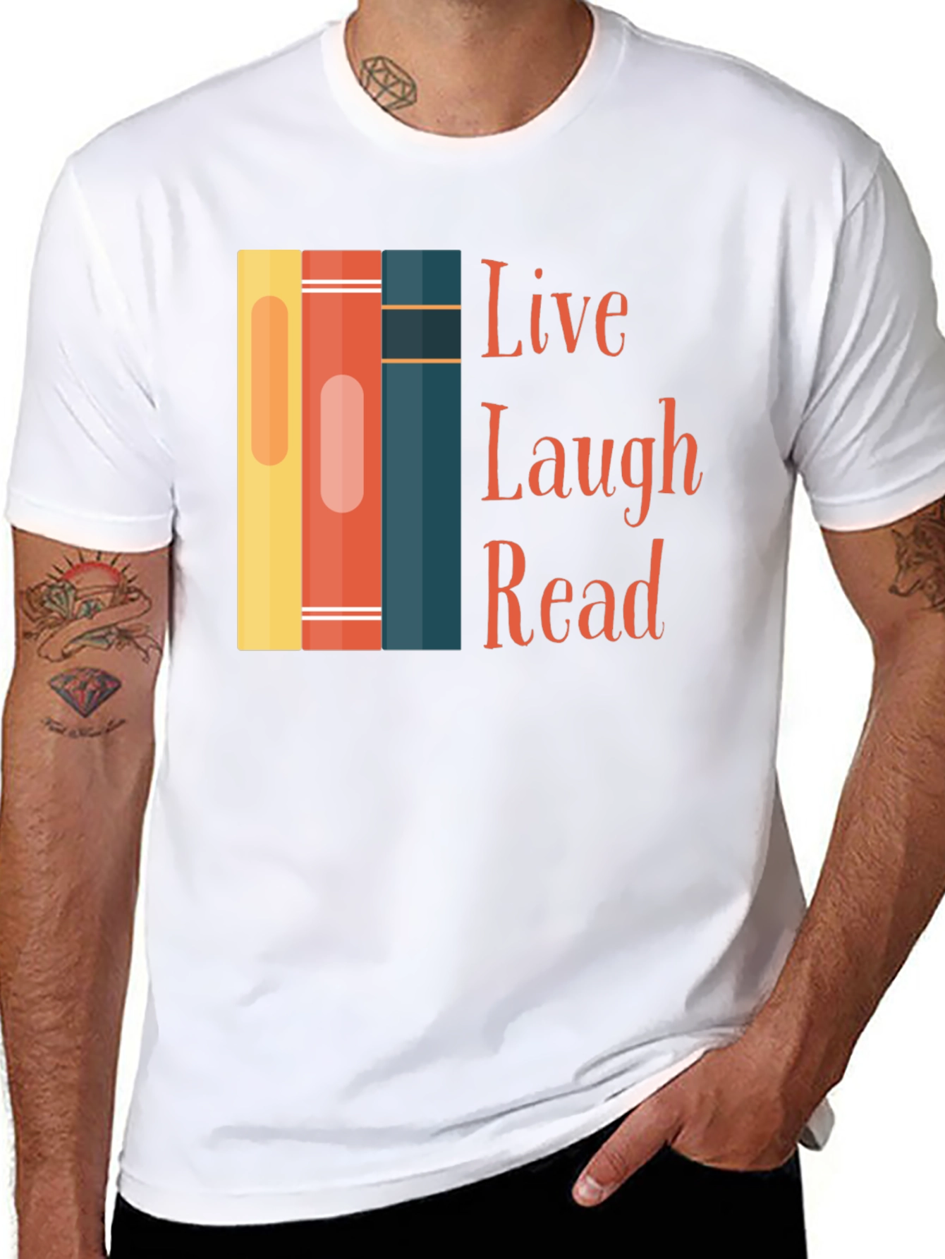 Live Laugh Read Graphic Tee