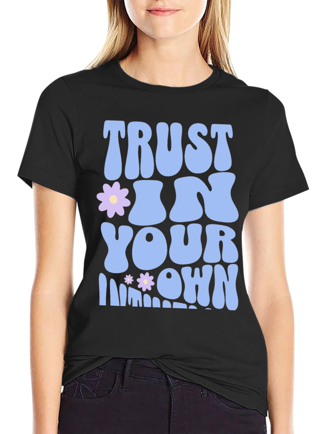 Trust in Your Own Light Black Graphic Tee