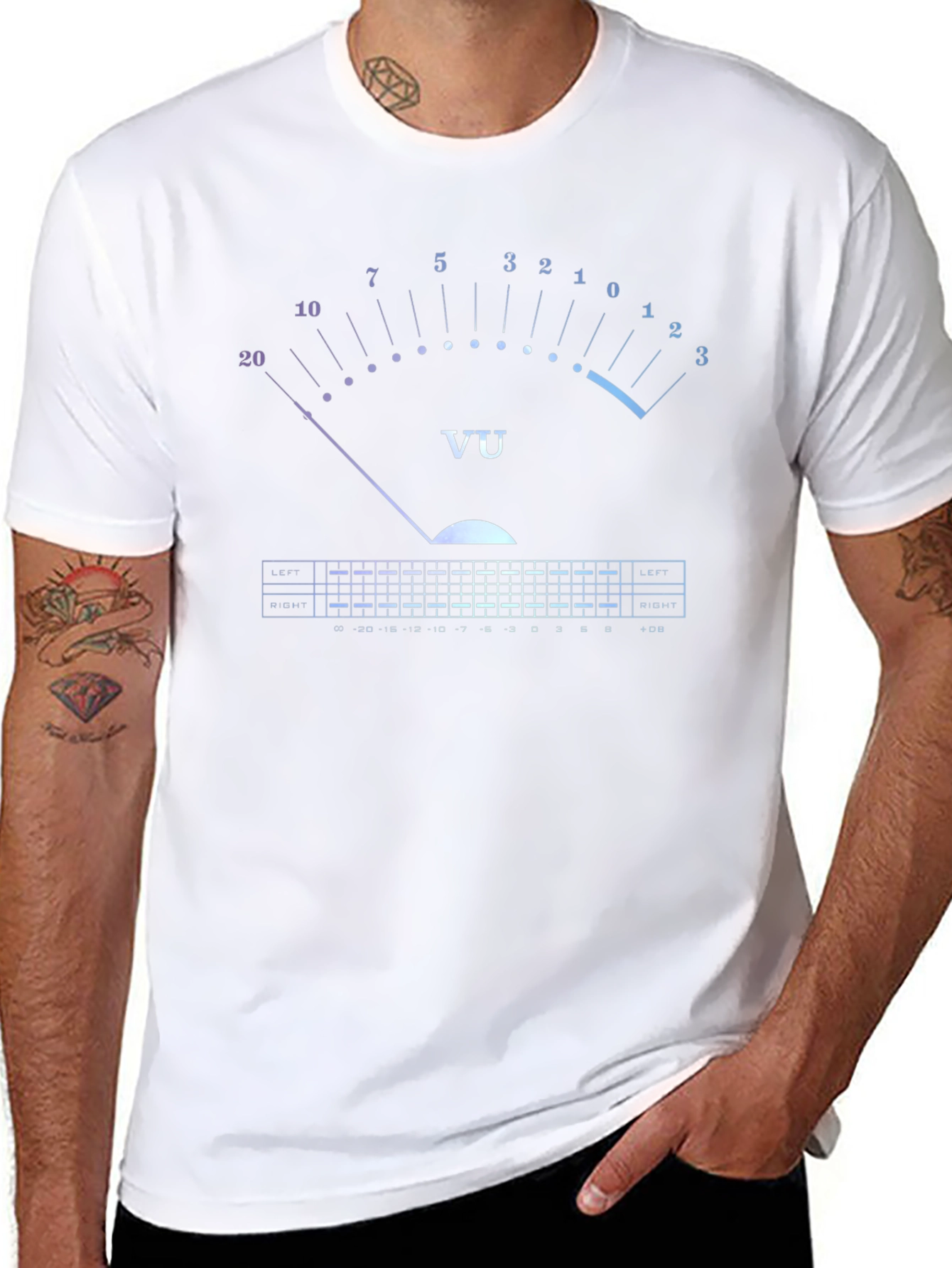 VU Meter T-Shirt - Audio Engineer Graphic Tee