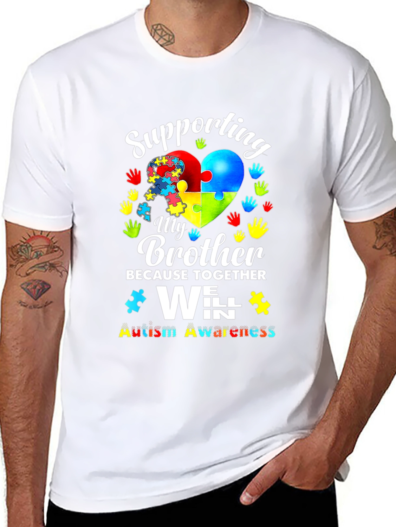 Autism Awareness Brother Support T-Shirt