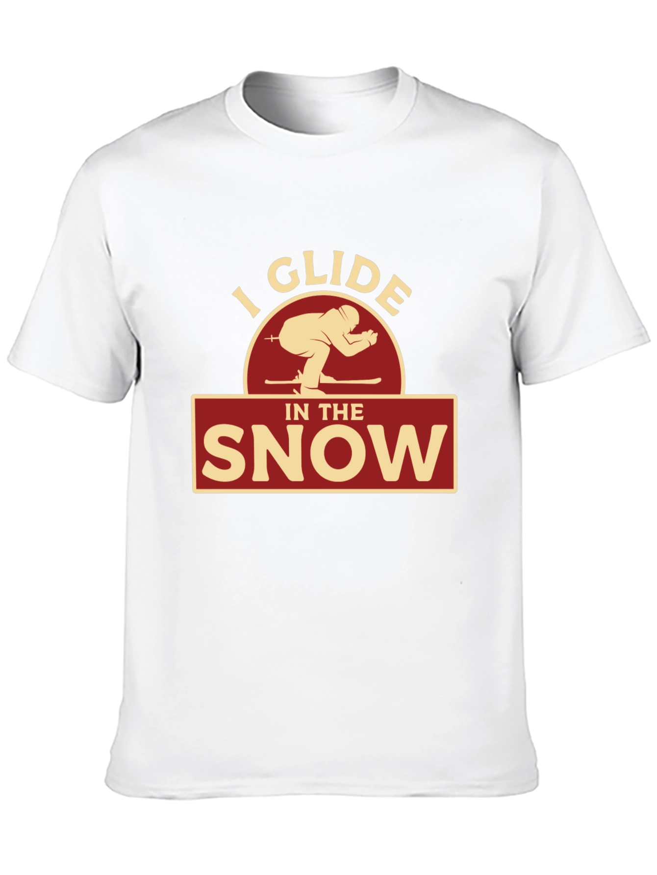 I Glide In The Snow Skiing Graphic T-Shirt