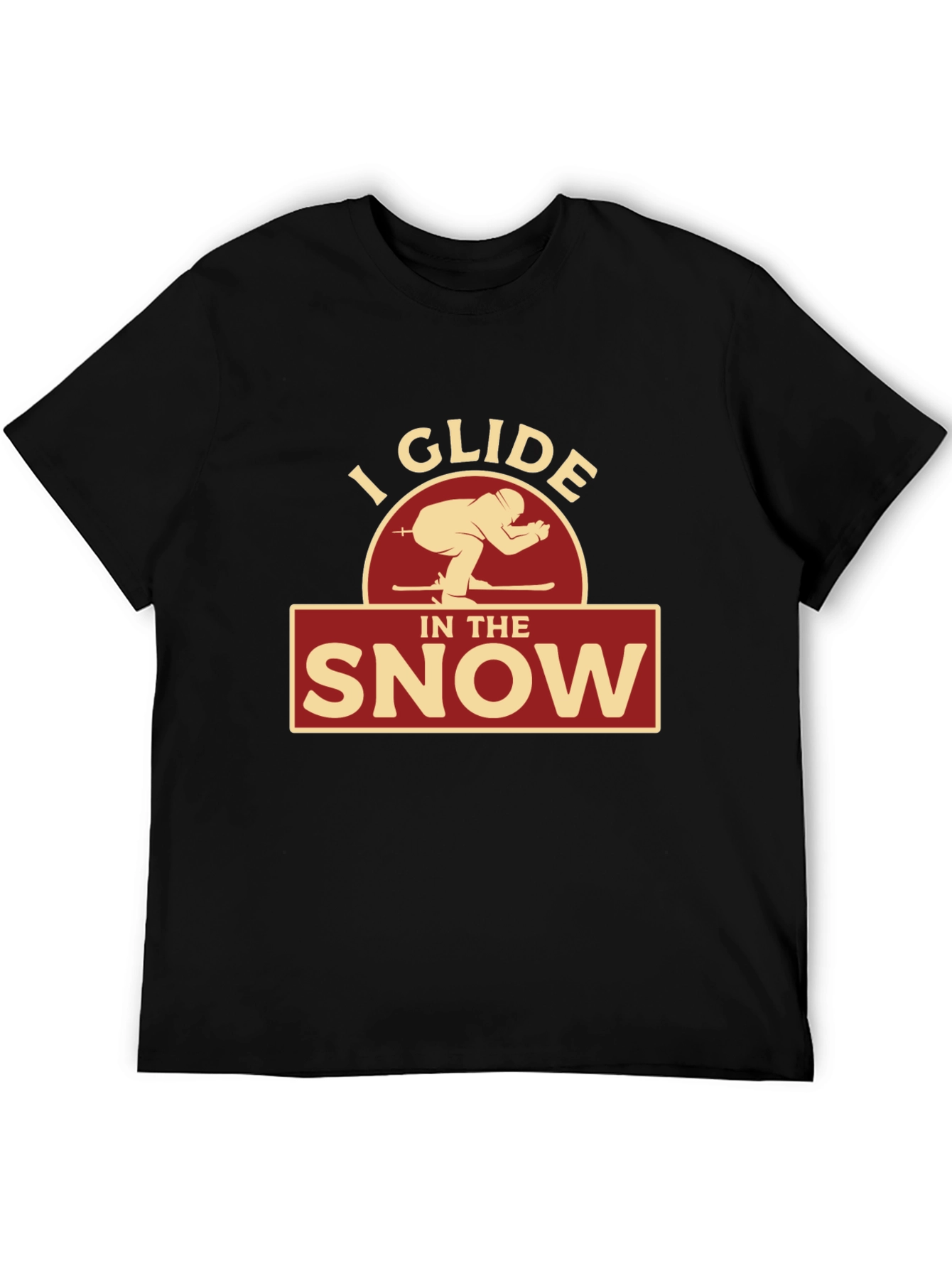 I Glide In The Snow Skiing Graphic T-Shirt