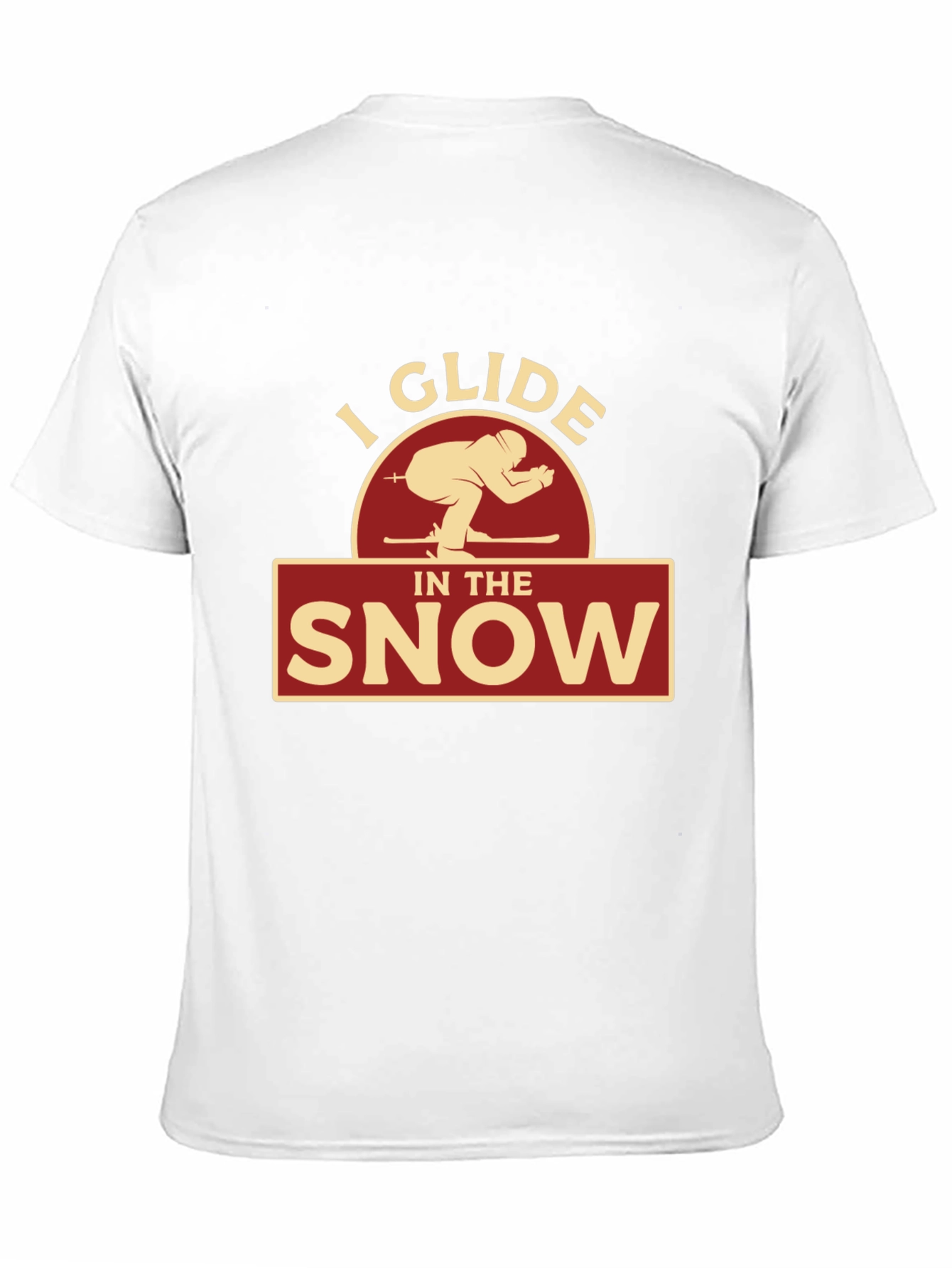 I Glide In The Snow Skiing Graphic T-Shirt
