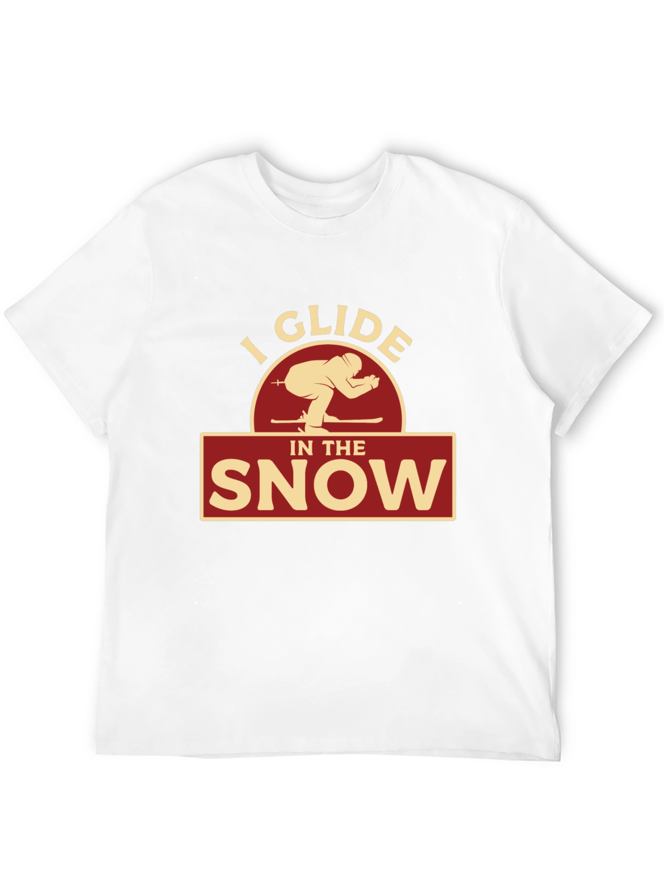 I Glide In The Snow Skiing Graphic T-Shirt