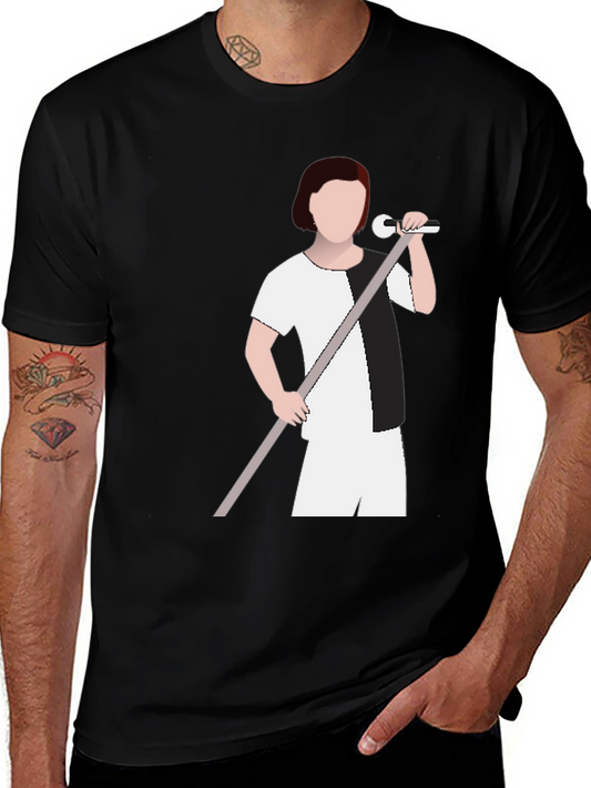 Monochrome Singer Graphic T-Shirt - Modern Tee