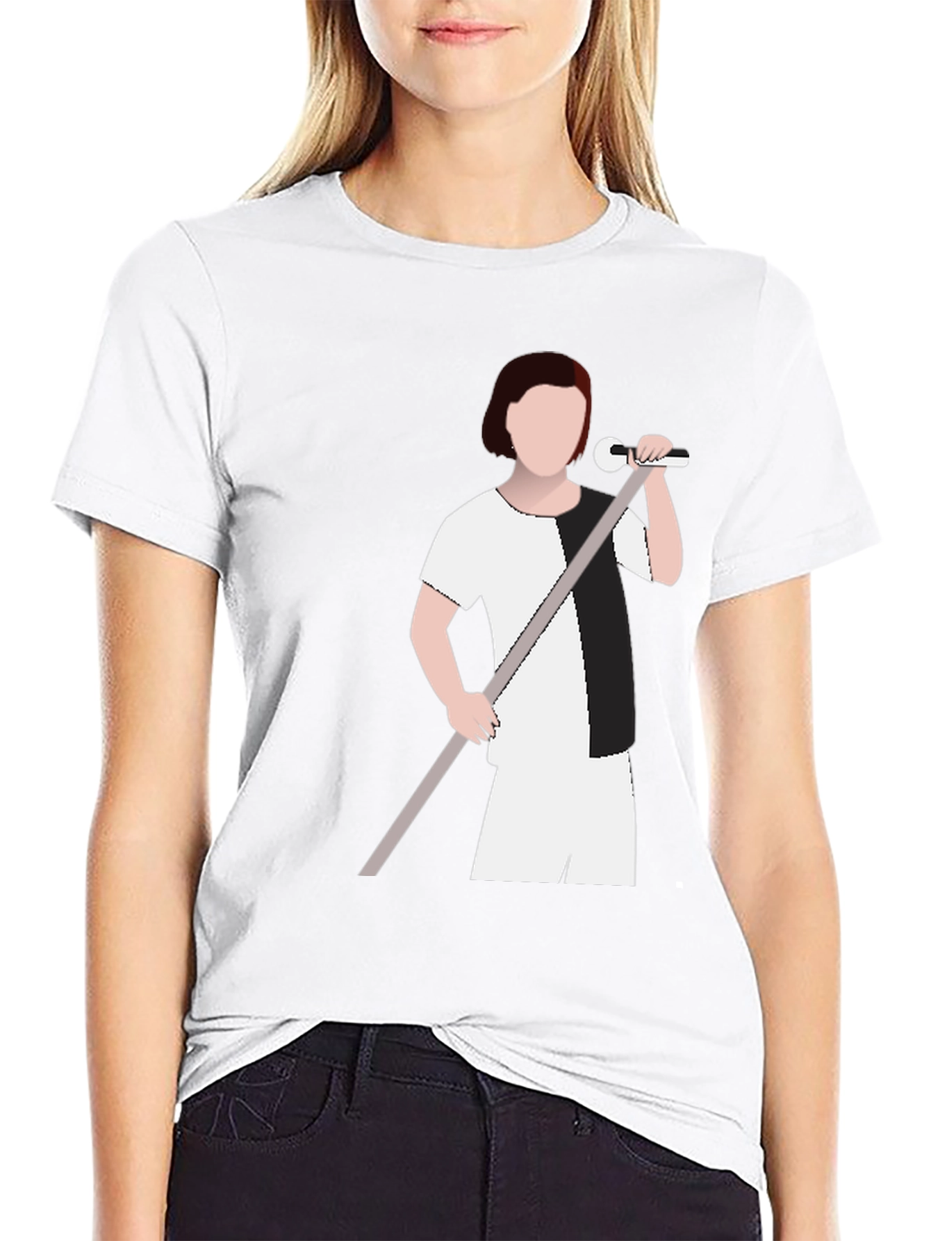 Monochrome Singer Graphic T-Shirt - Modern Tee