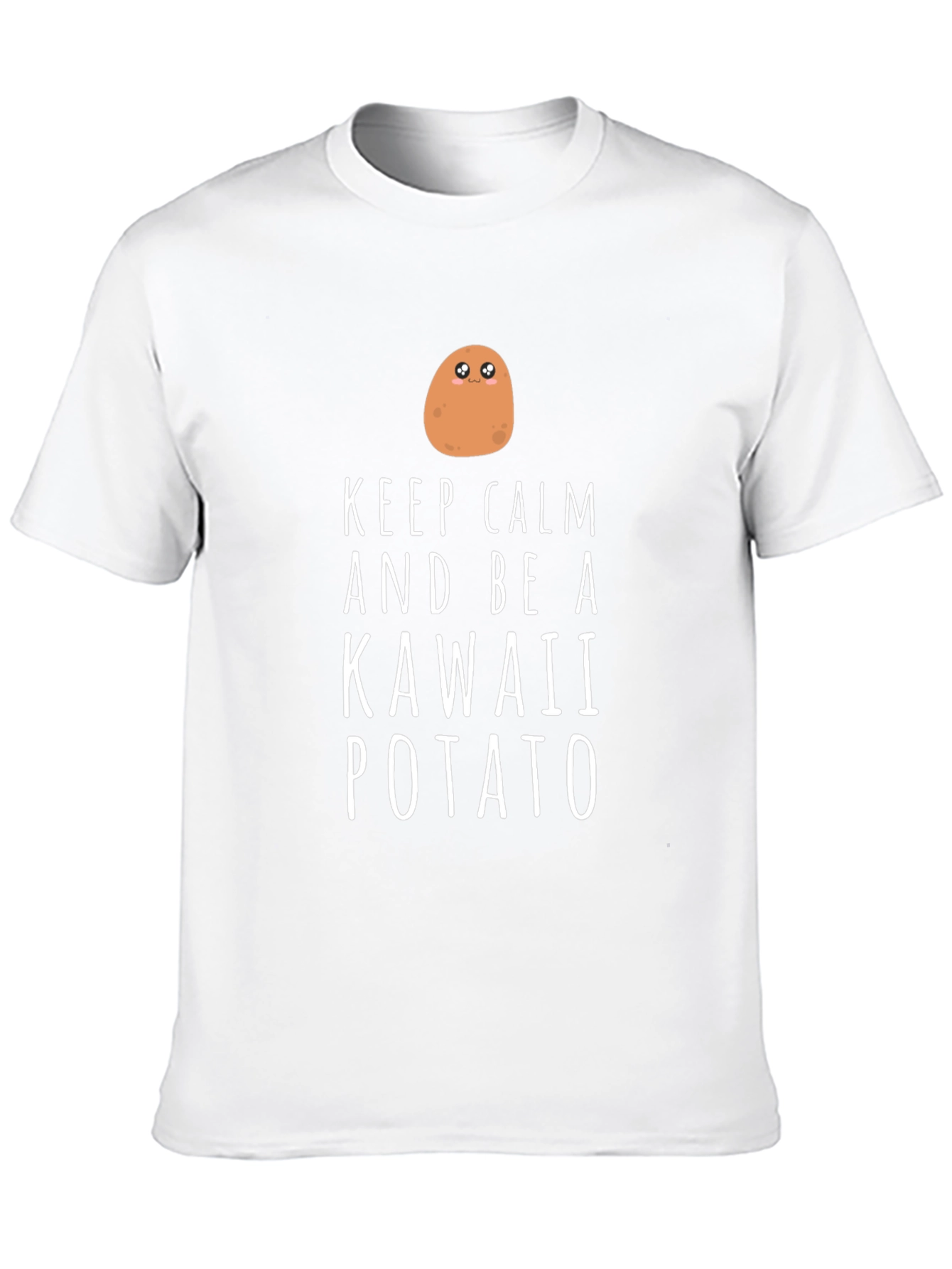 Keep Calm Kawaii Potato T-Shirt - Funny Cute Tee