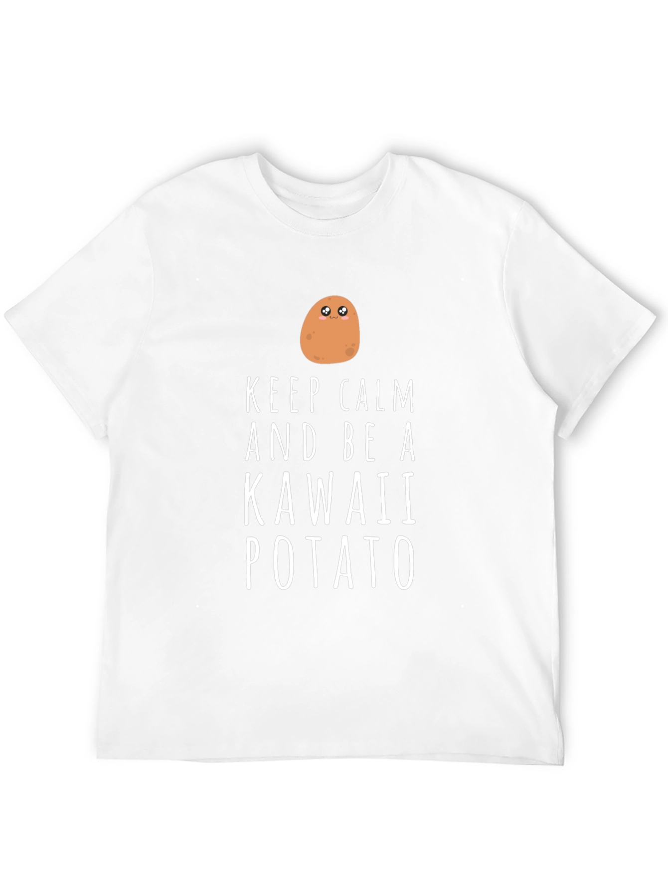 Keep Calm Kawaii Potato T-Shirt - Funny Cute Tee