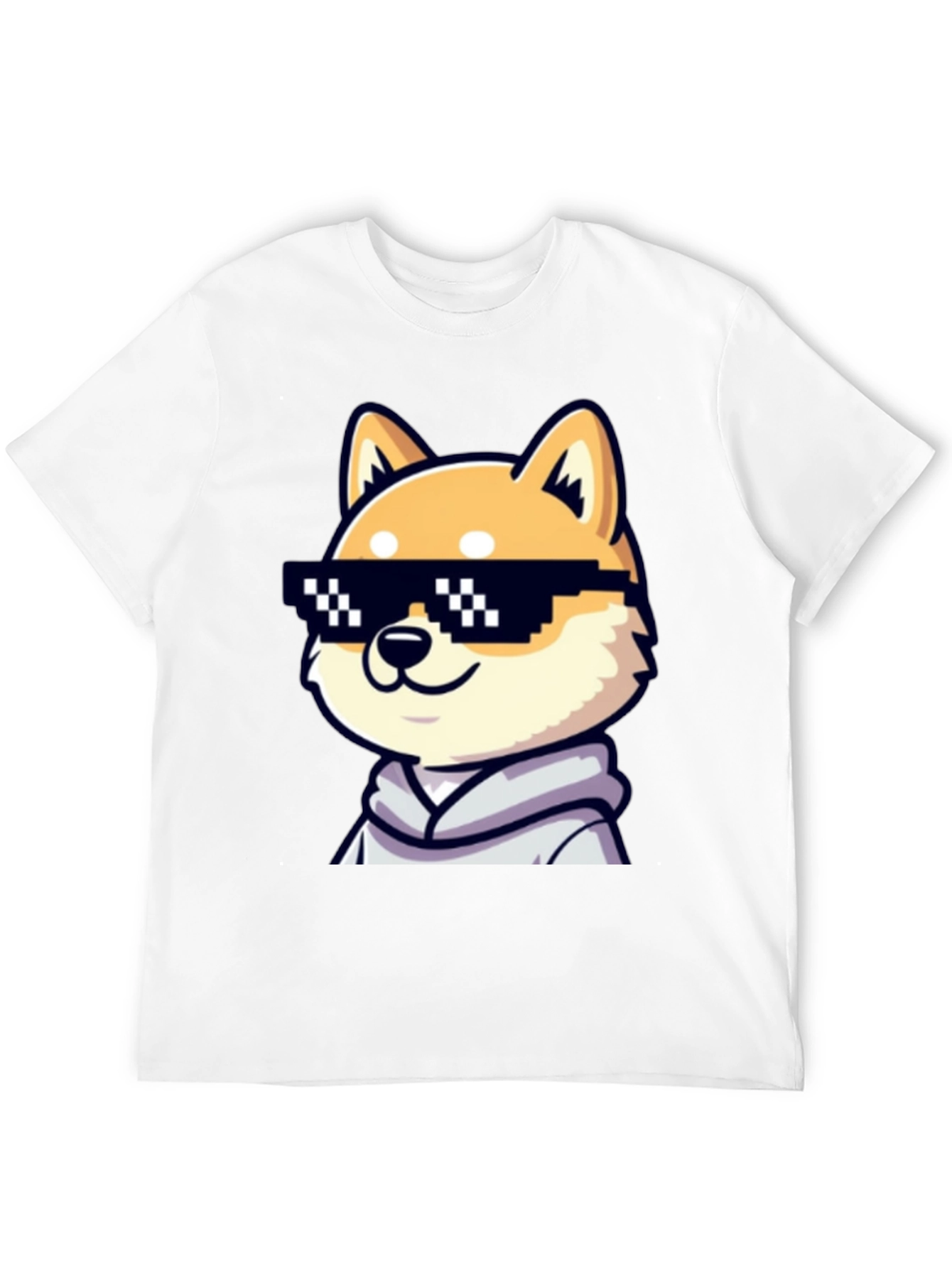 Cool Doge Meme Graphic Tee - Black