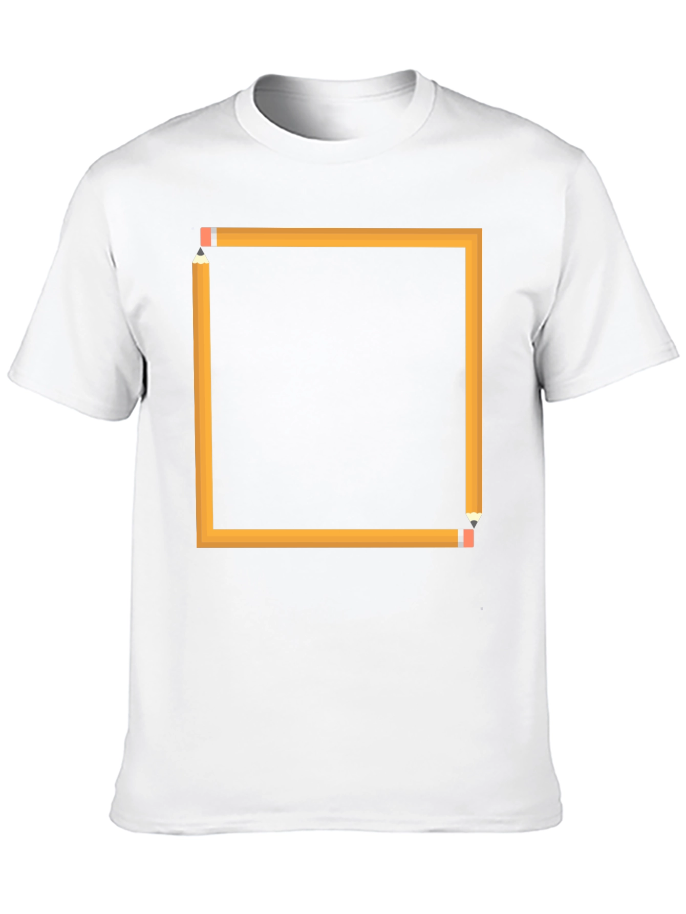 Pencil Square Graphic Black T-Shirt