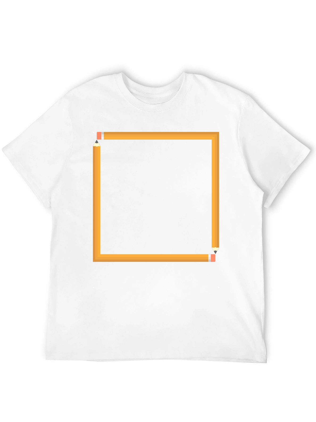 Pencil Square Graphic Black T-Shirt