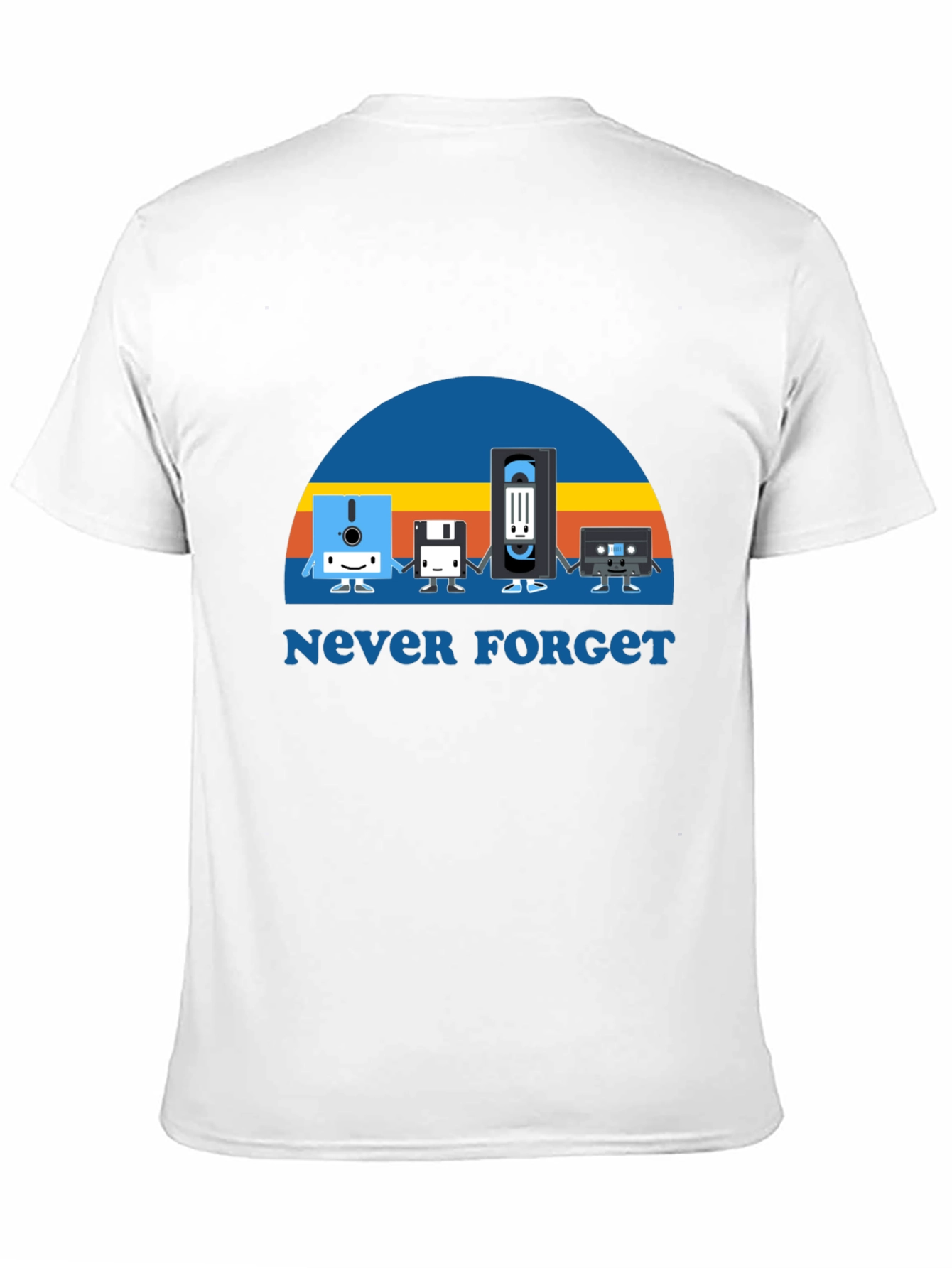 Never Forget Retro Tech Black T-Shirt