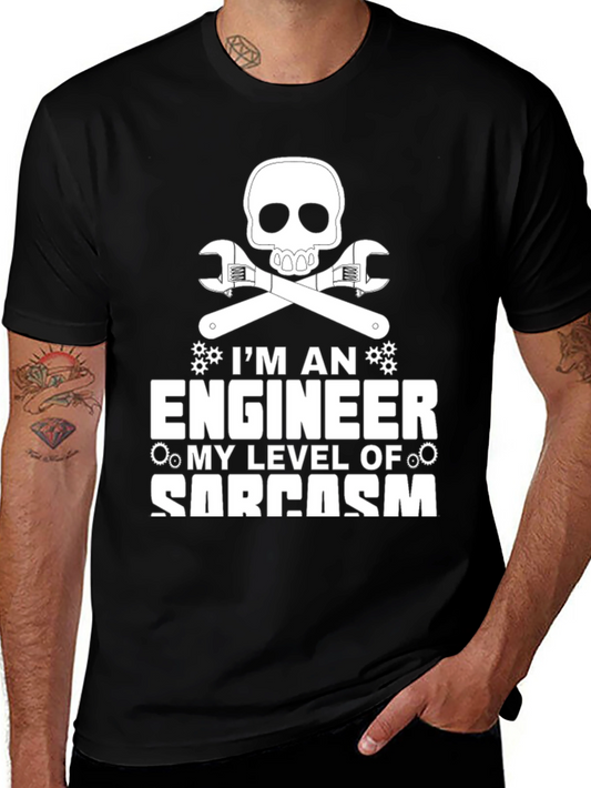 Engineer Sarcasm T-Shirt - Skull & Wrenches Graphic