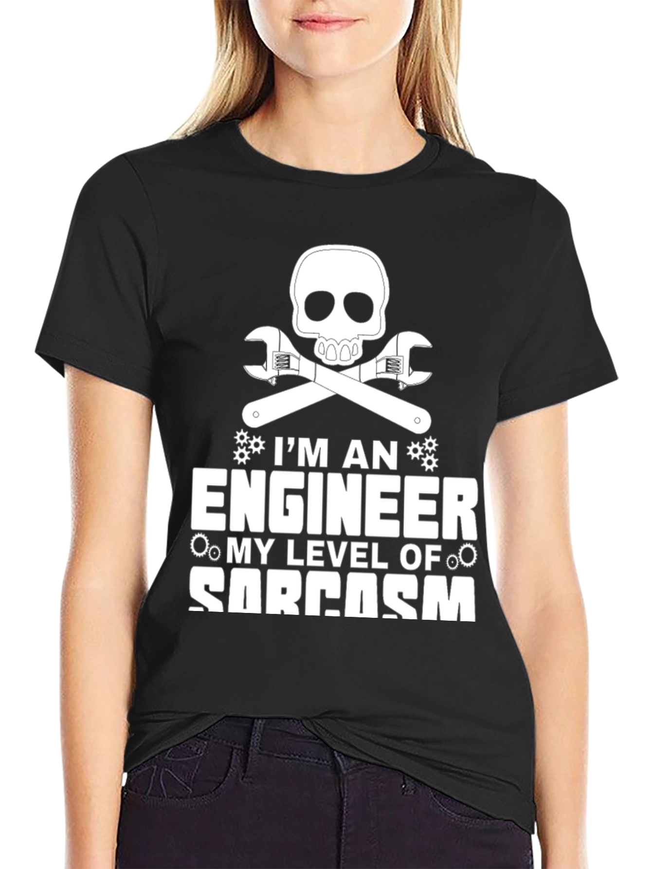 Engineer Sarcasm T-Shirt - Skull & Wrenches Graphic